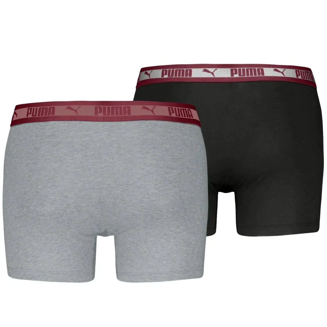 2-Pack Chromatic Waistband Boxer Briefs, Grey/Black/burgundy - Image 2