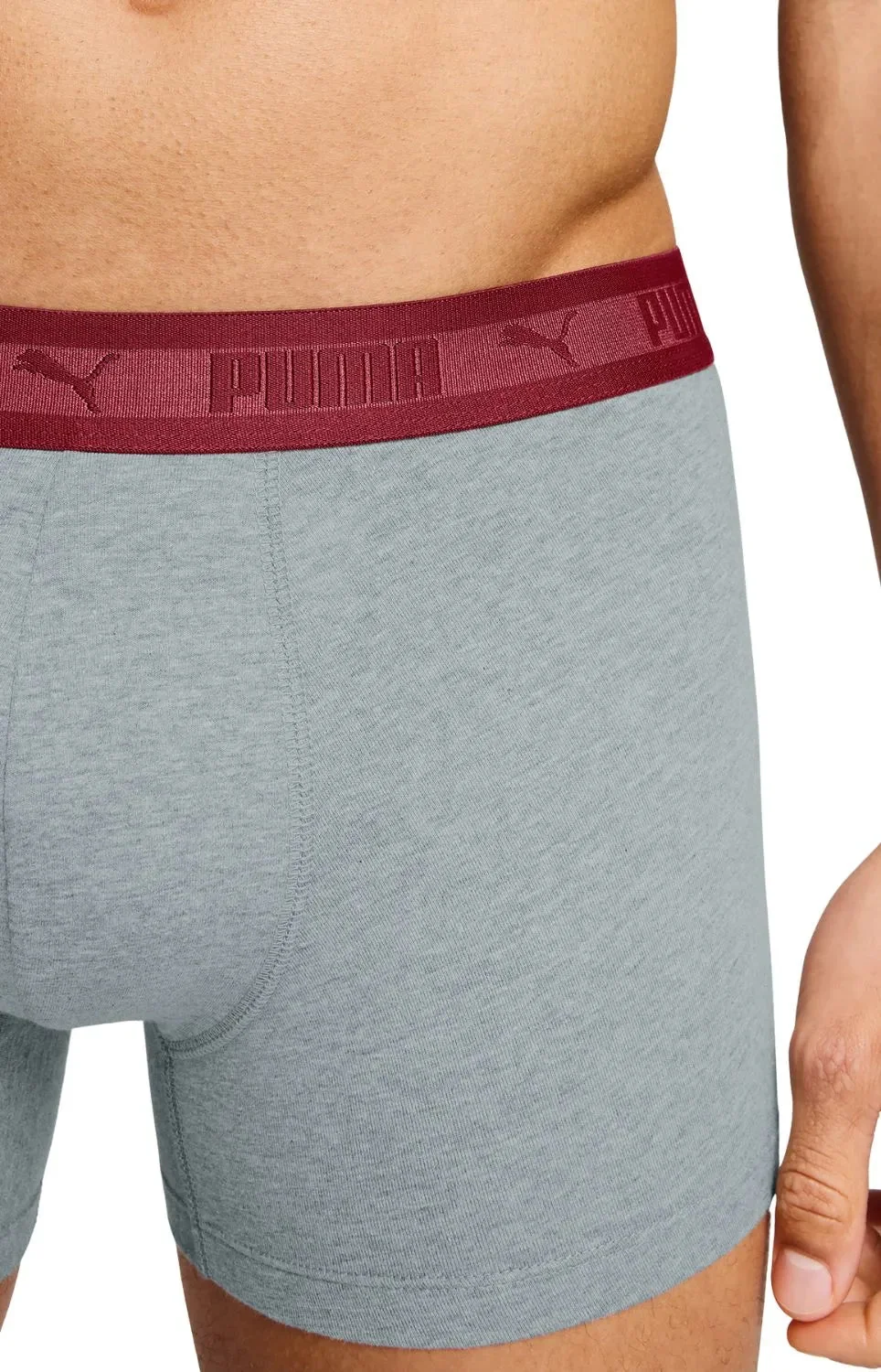 2-Pack Chromatic Waistband Boxer Briefs, Grey/Black/burgundy - Image 3