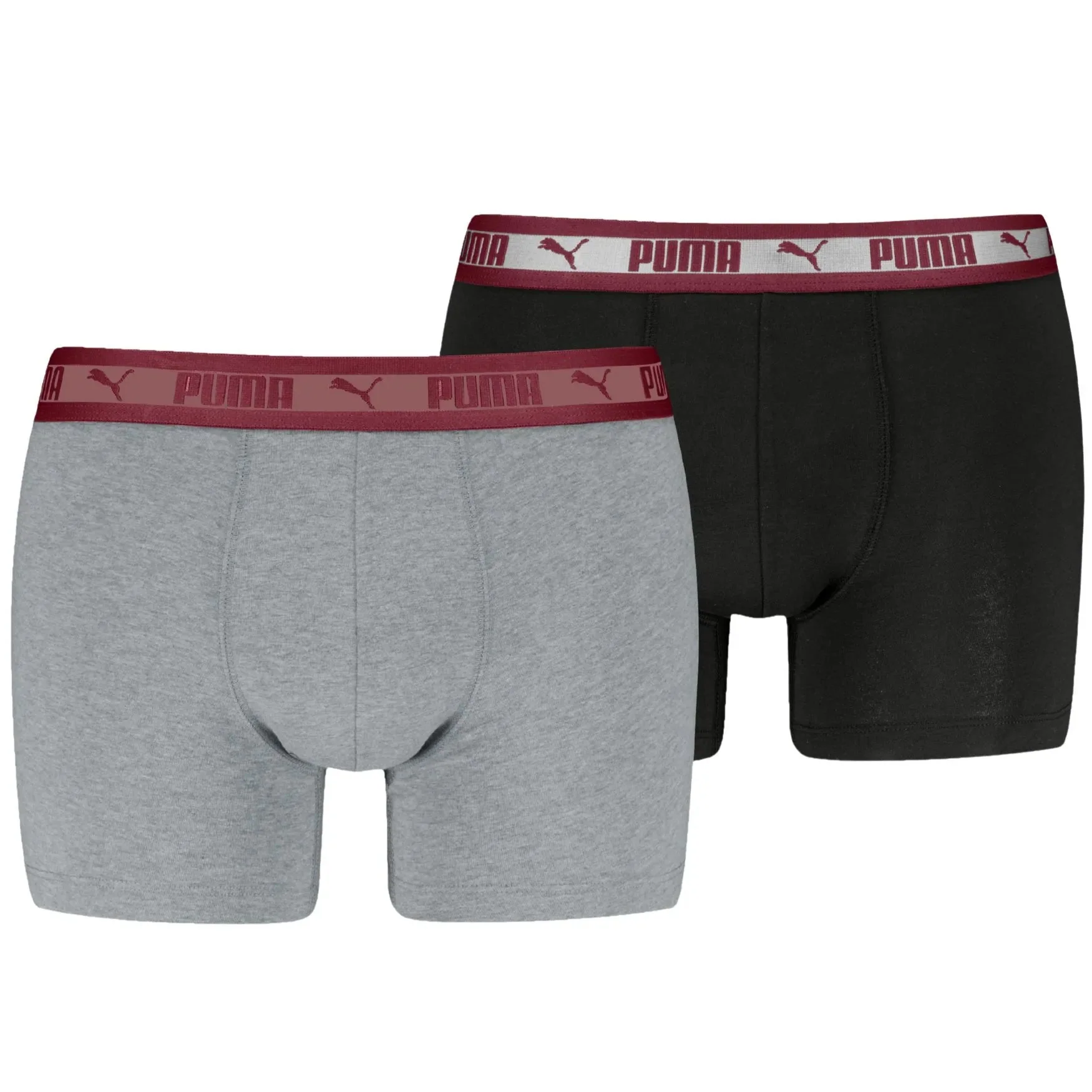 2-Pack Chromatic Waistband Boxer Briefs, Grey/Black/burgundy - Image 7