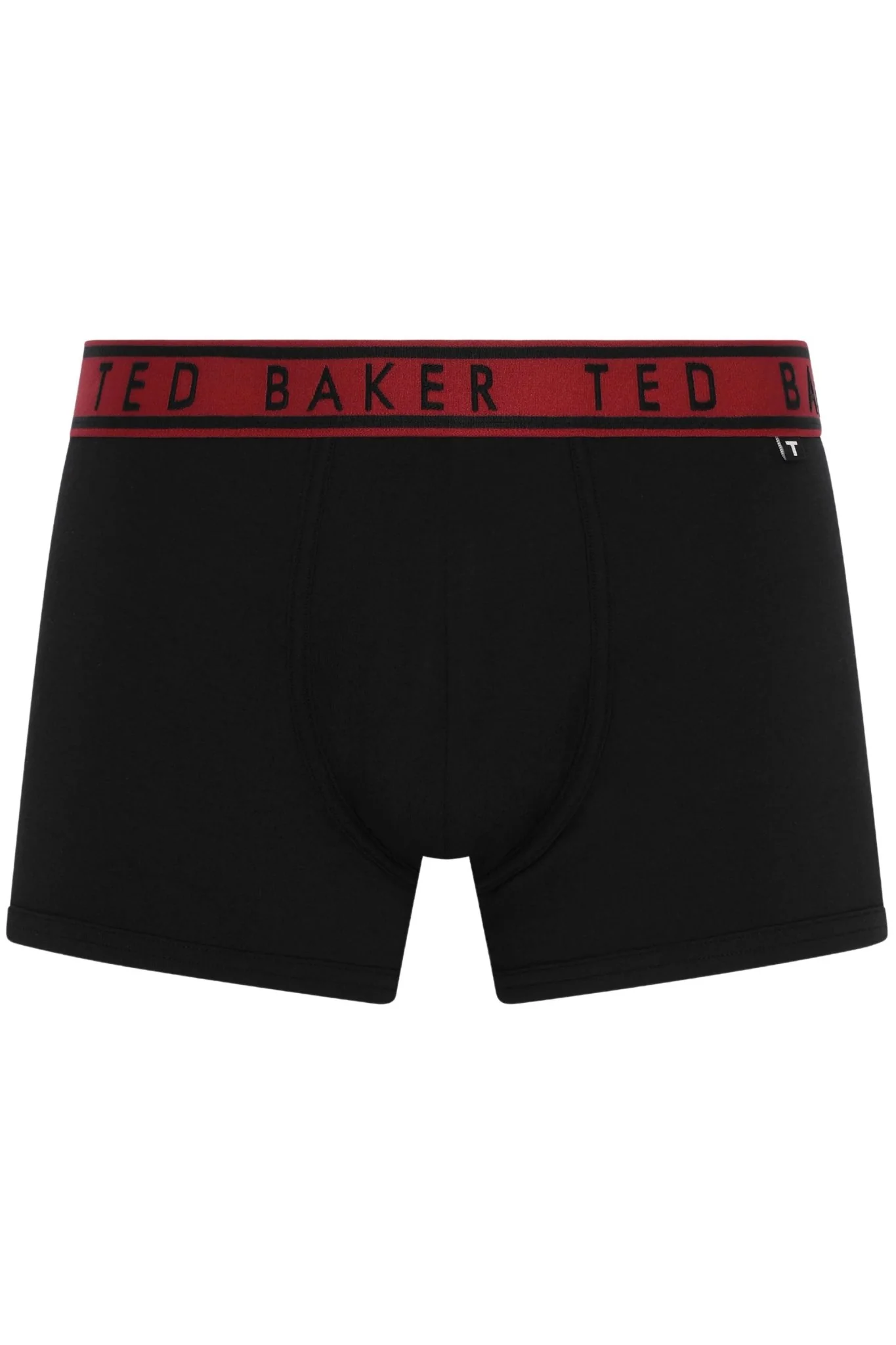 3-Pack Contrast Waistband Boxer Trunks, Black w/ burgundy/red/gingerbread - Image 4