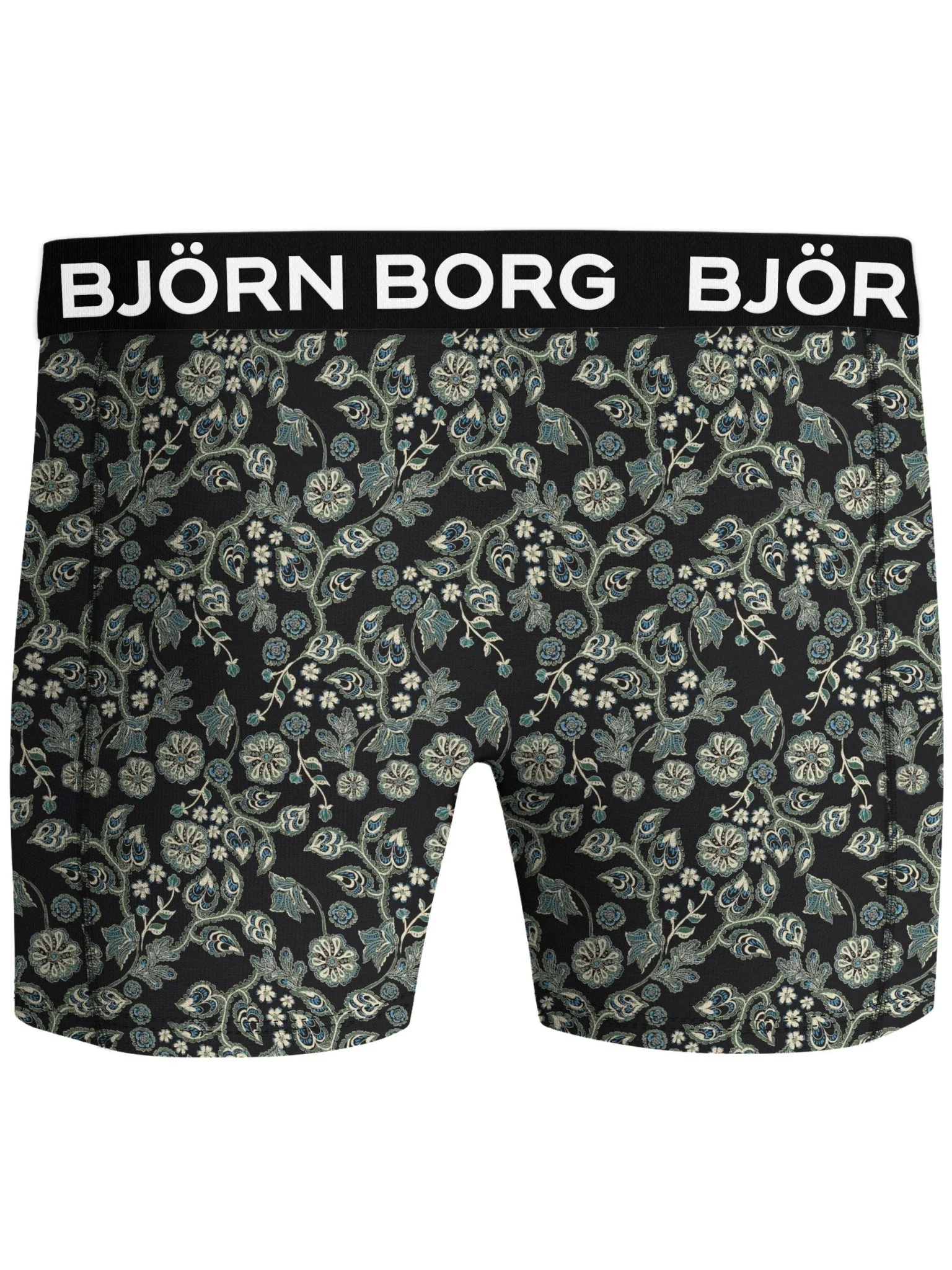 2-Pack Leaf Silhouette Bamboo Boxer Briefs, Black/Green - Image 3