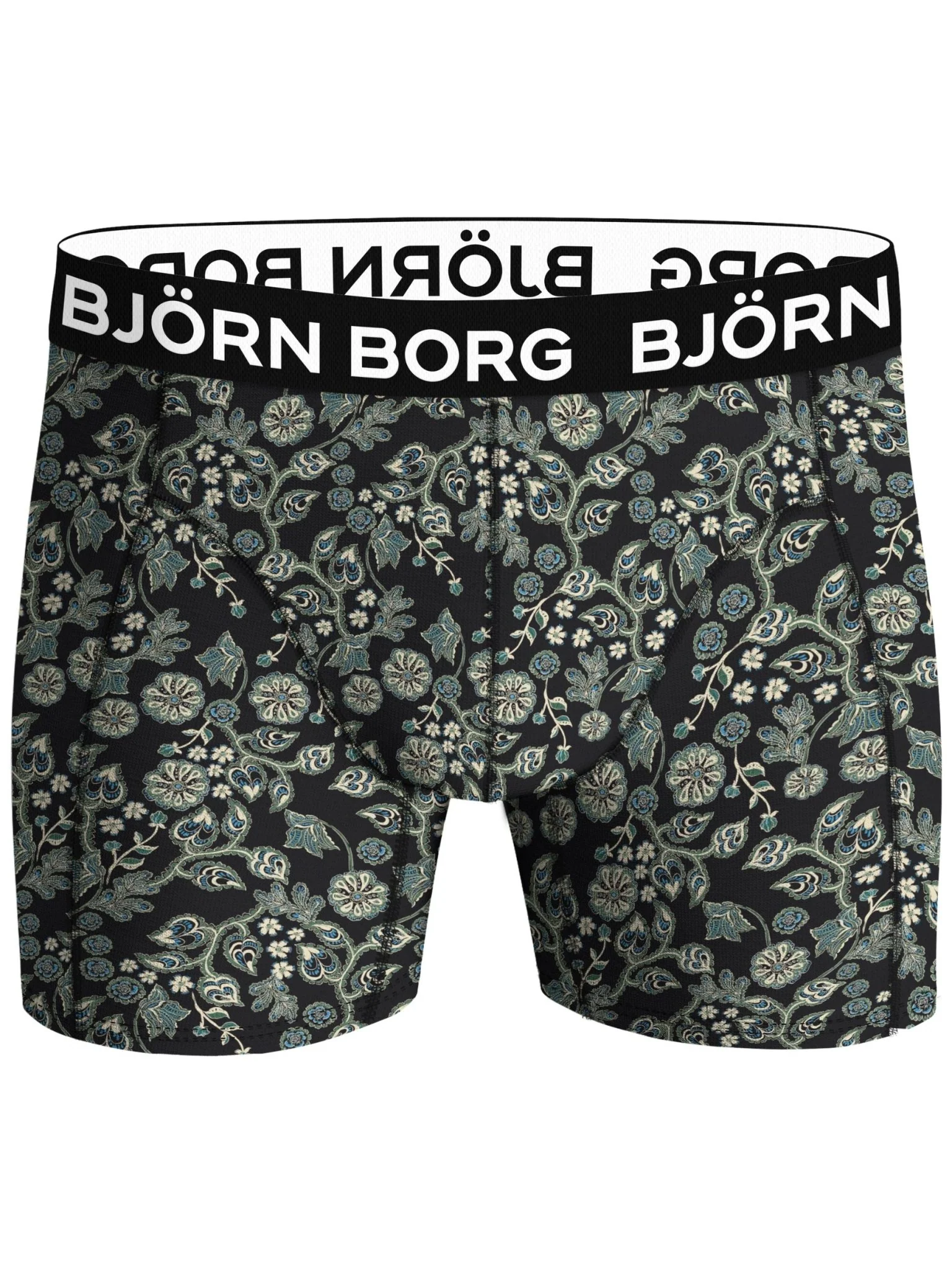 2-Pack Leaf Silhouette Bamboo Boxer Briefs, Black/Green - Image 4