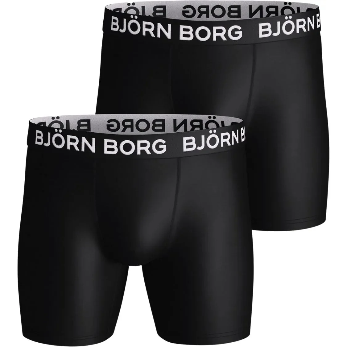 2-Pack Sports Performance Boxer Briefs, Black