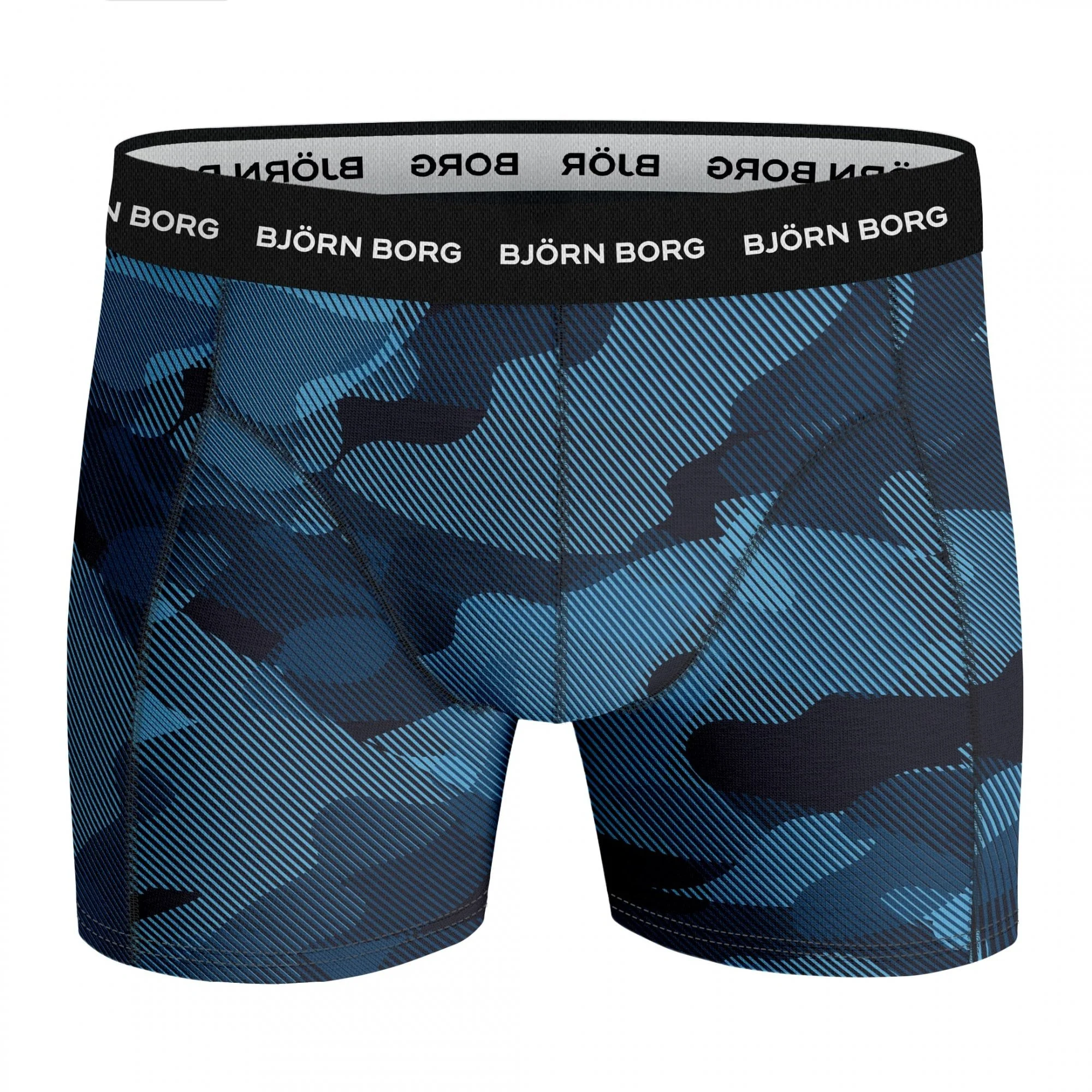 3-Pack Camo Print Boxer Trunks, Blue Mix - Image 3