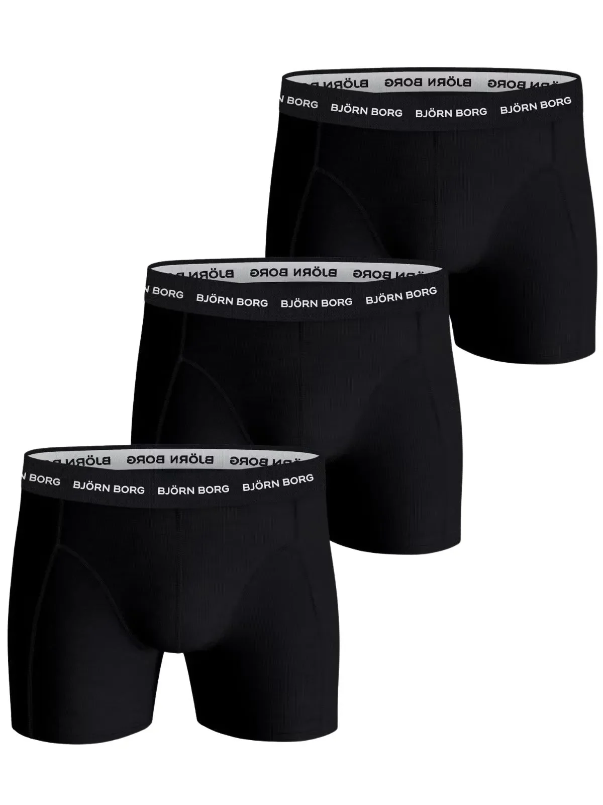 3-Pack Classic Logo Boxer Briefs, Black