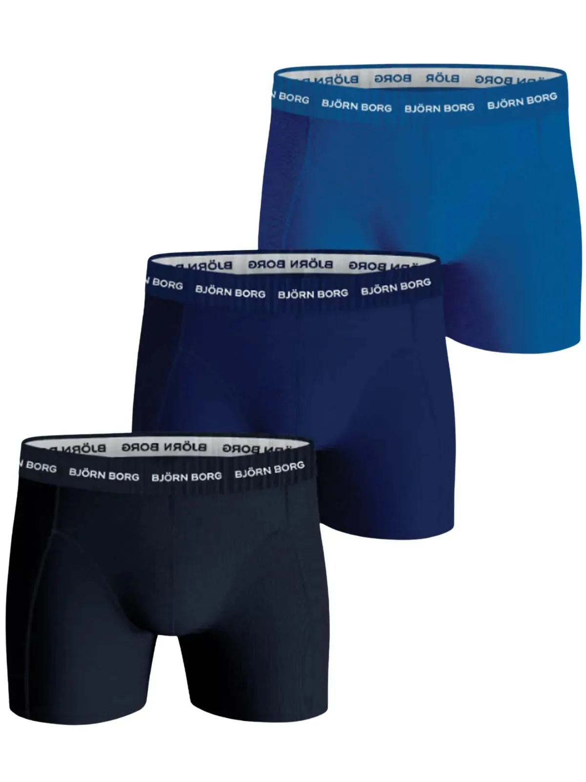 3-Pack Classic Logo Boxer Briefs, Blue Combination