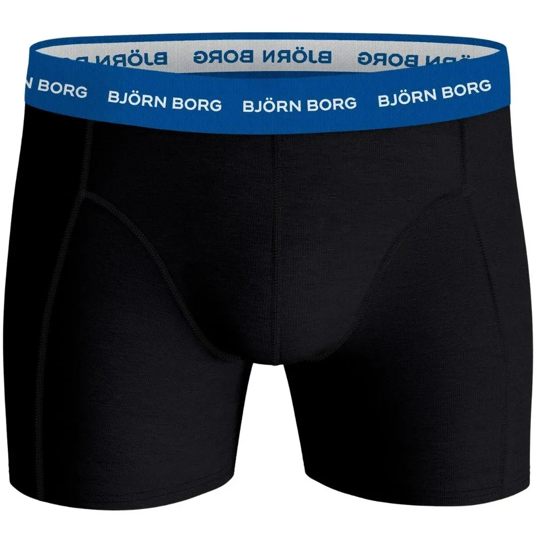3-Pack Contrast Waistband Boxer Briefs, Black w/ red/blue/navy - Image 3