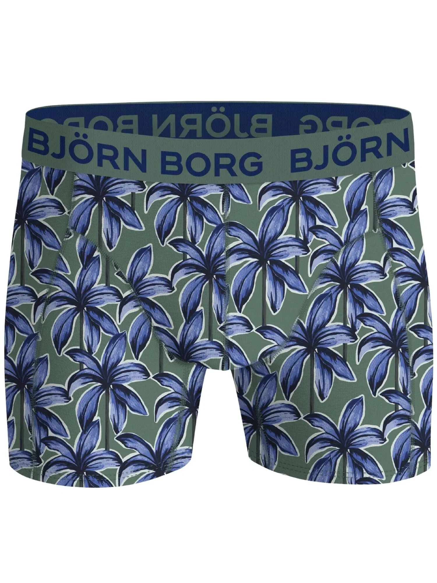 3-Pack Flower Print Boxer Briefs, Blue/Green - Image 2