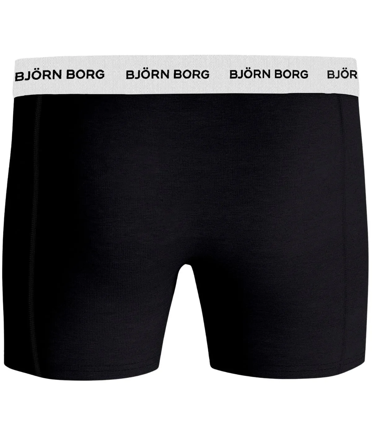 3-Pack White Waistband Boxer Briefs, Black/White/Grey - Image 5