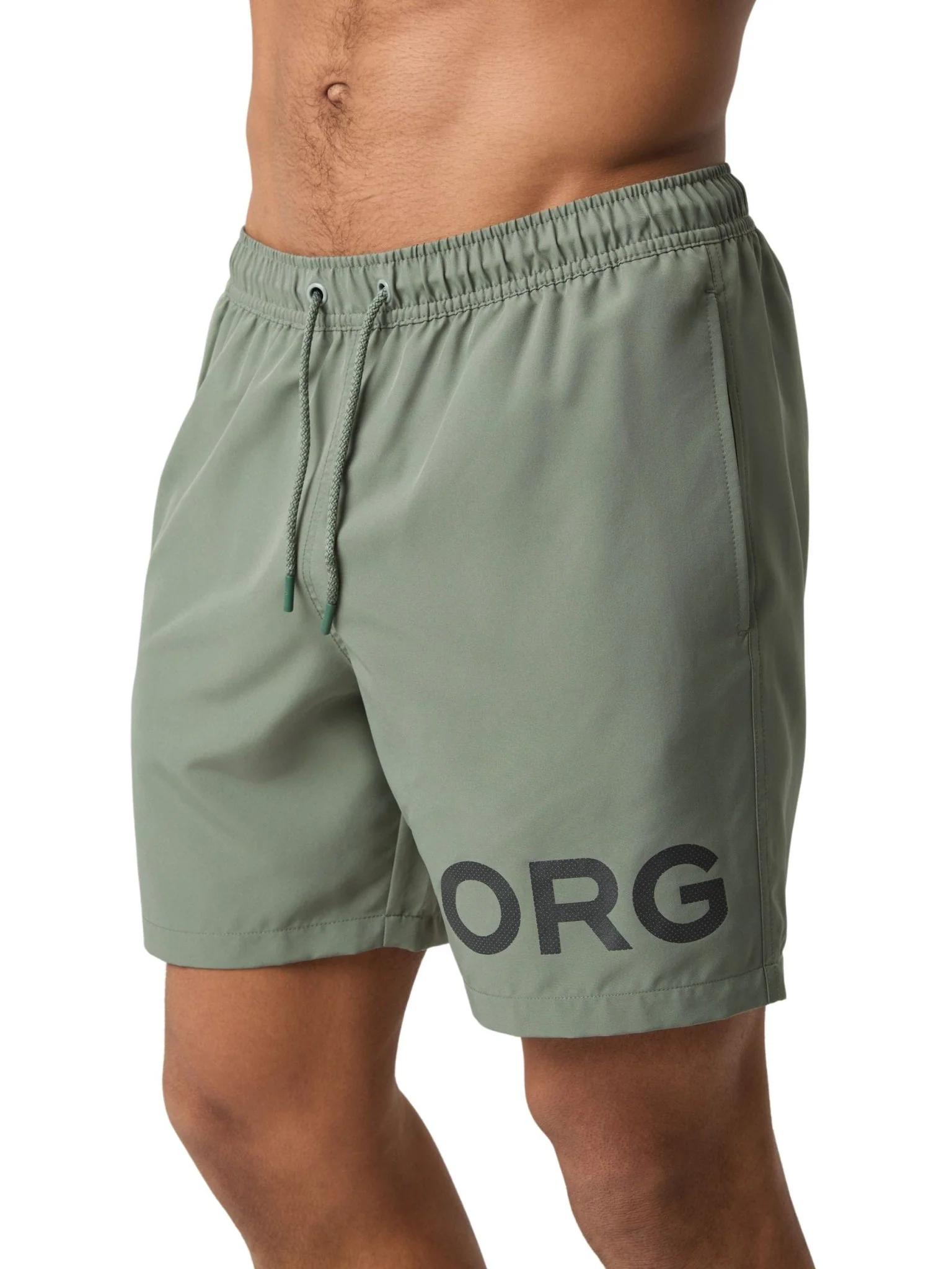 Borg Logo Swim Shorts, Agave Green