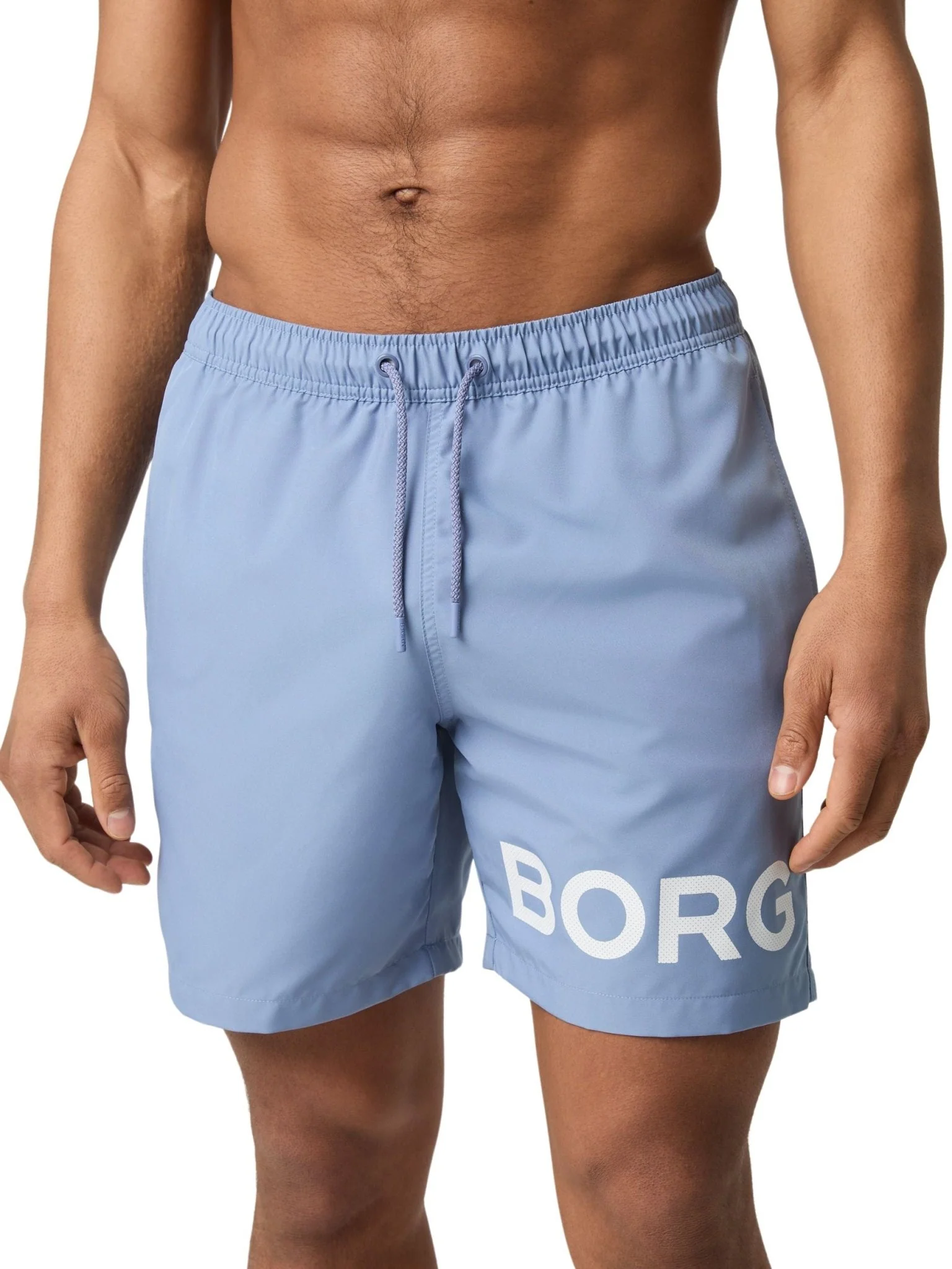 Borg Logo Swim Shorts, Stonewash Blue