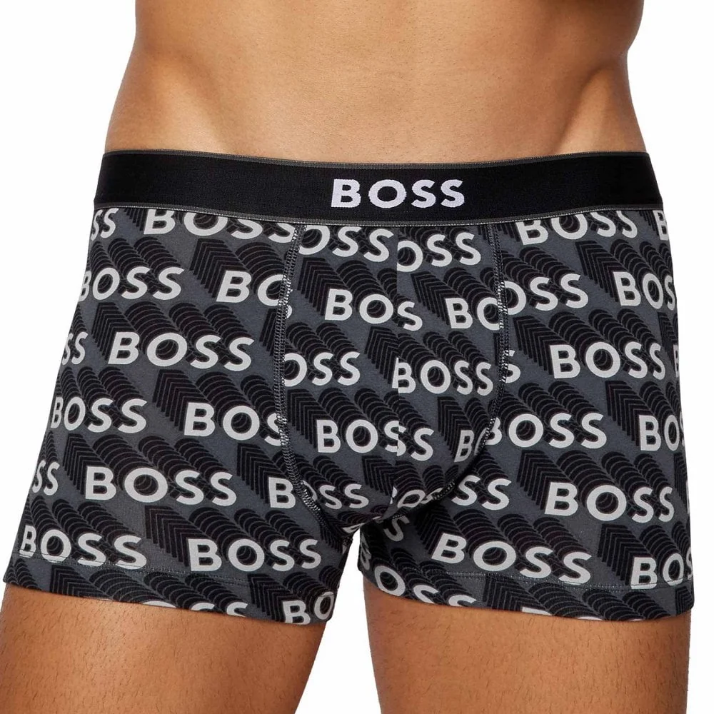 24 Print Cotton Stretch Trunk, Grey Print - Image 2