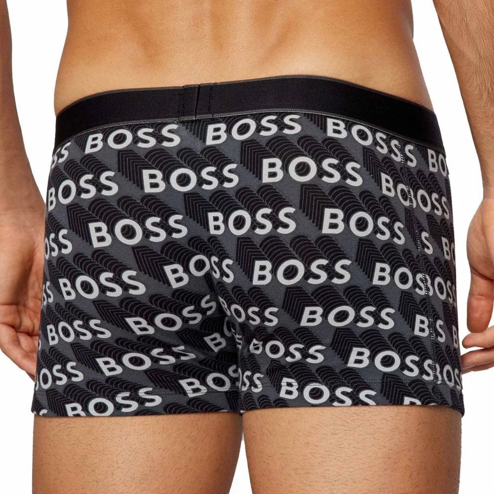 24 Print Cotton Stretch Trunk, Grey Print - Image 3