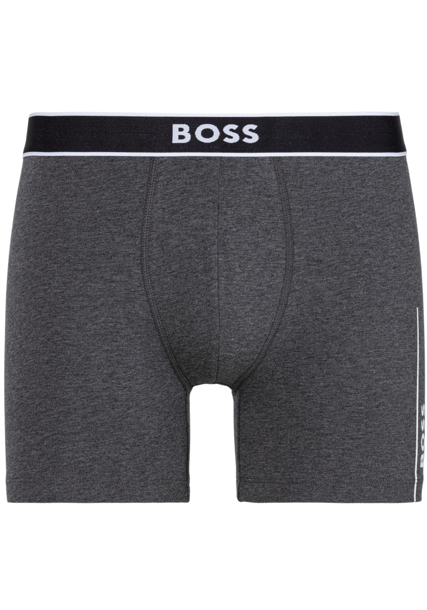 24 Side Logo Boxer Brief, Charcoal Grey