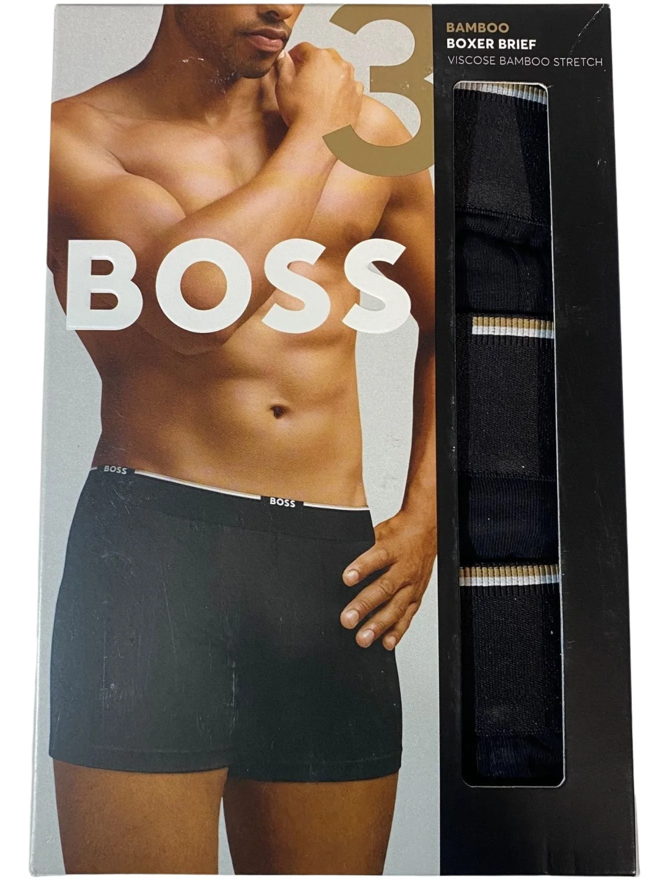 3-Pack Bamboo Boxer Briefs, Black - Image 2