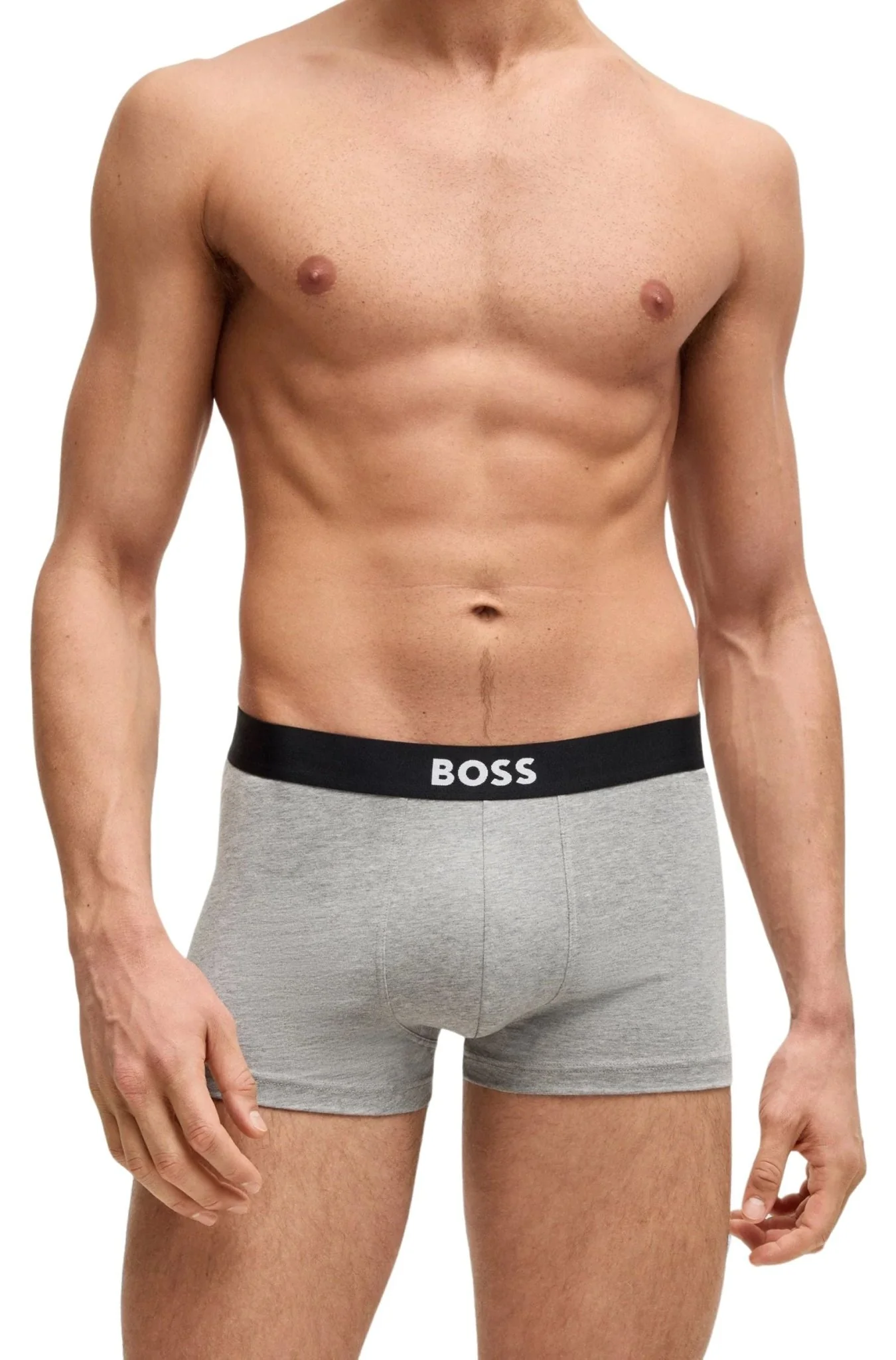 3-Pack Icon Boxer Trunks, Black/White/Grey - Image 2