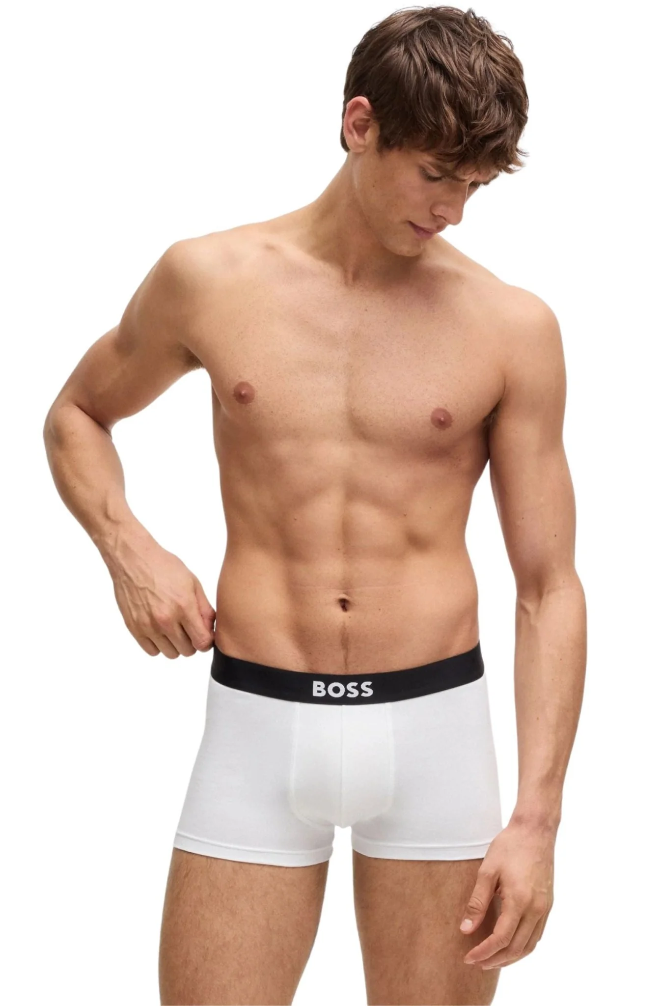 3-Pack Icon Boxer Trunks, Black/White/Grey - Image 4