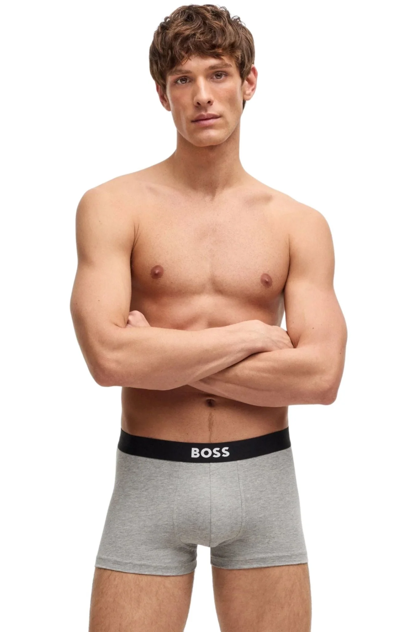 3-Pack Icon Boxer Trunks, Black/White/Grey - Image 7