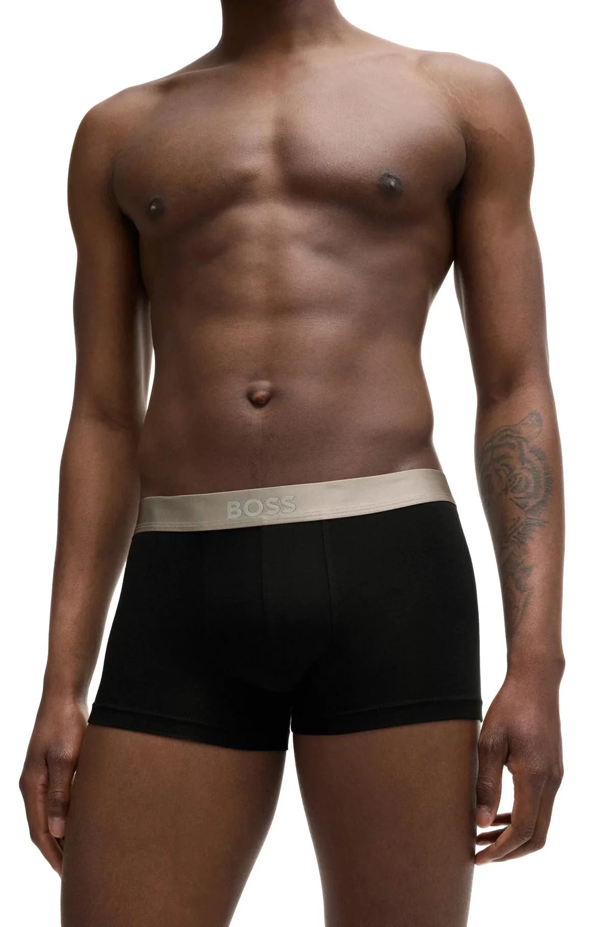 3-Pack Metallic Logo Boxer Trunks Gift Set, Black/silver - Image 2