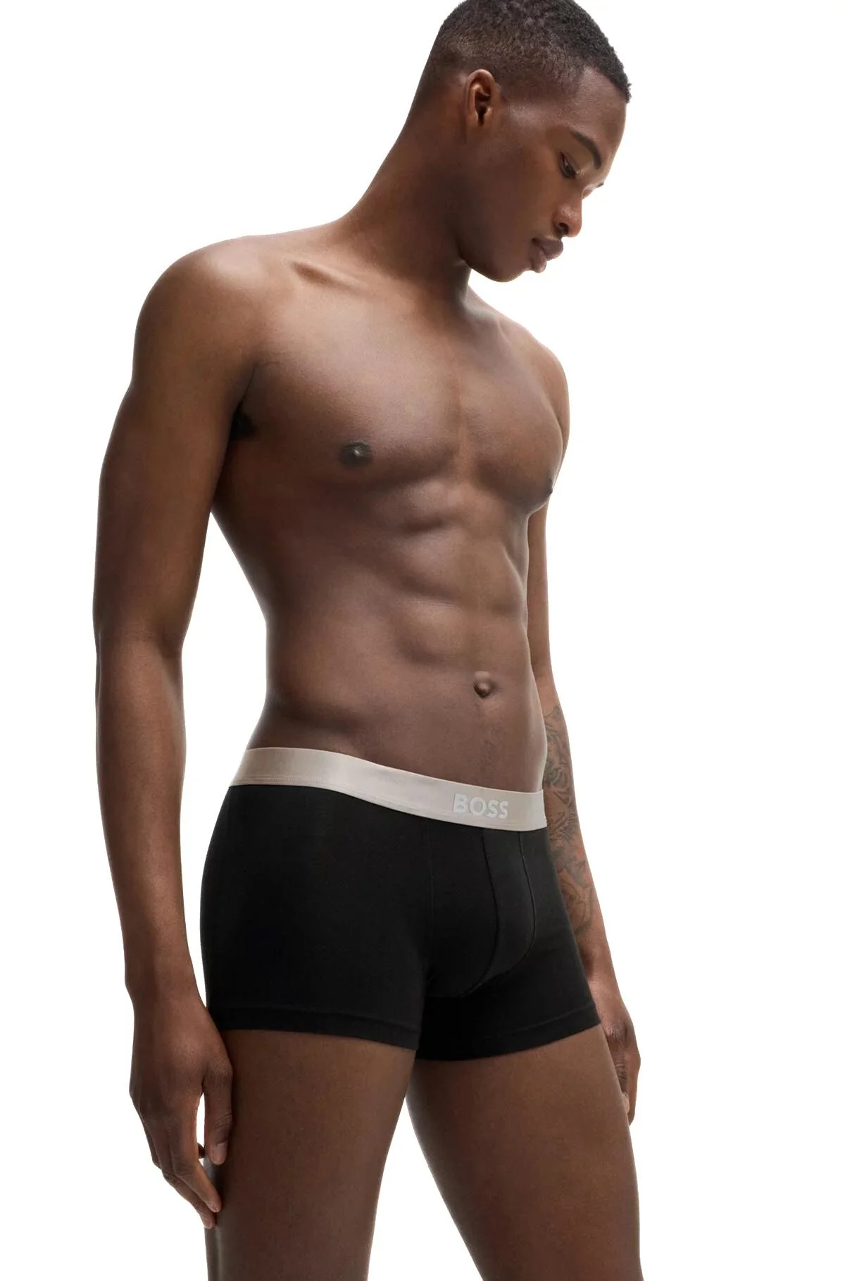 3-Pack Metallic Logo Boxer Trunks Gift Set, Black/silver - Image 3