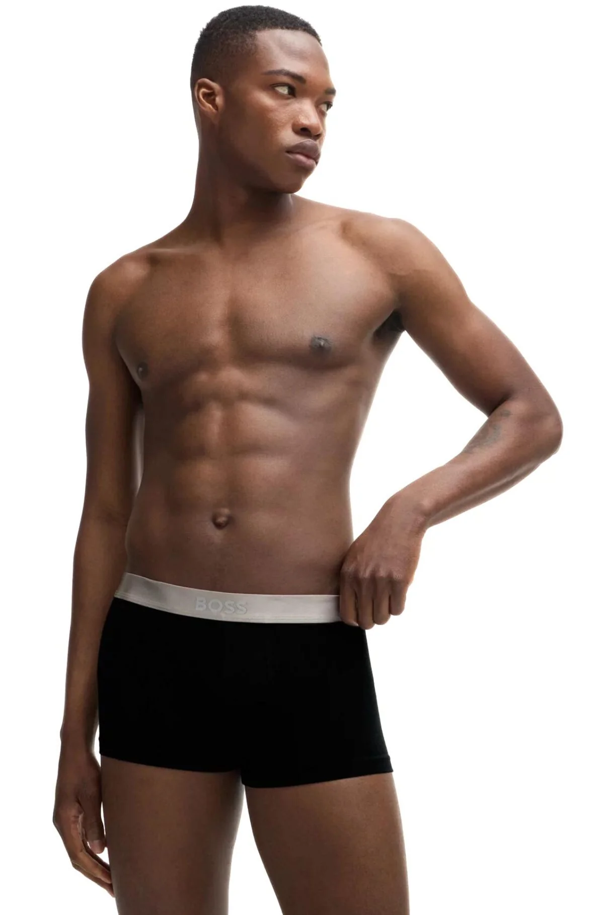 3-Pack Metallic Logo Boxer Trunks Gift Set, Black/silver - Image 5