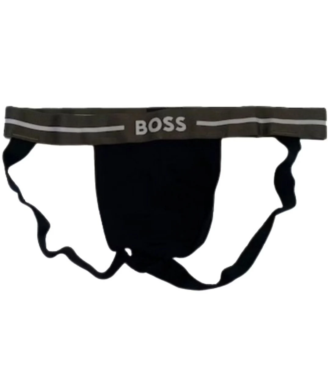 3-Pack Power Contrast Waistband Jockstraps, Black w/ khaki/white - Image 10