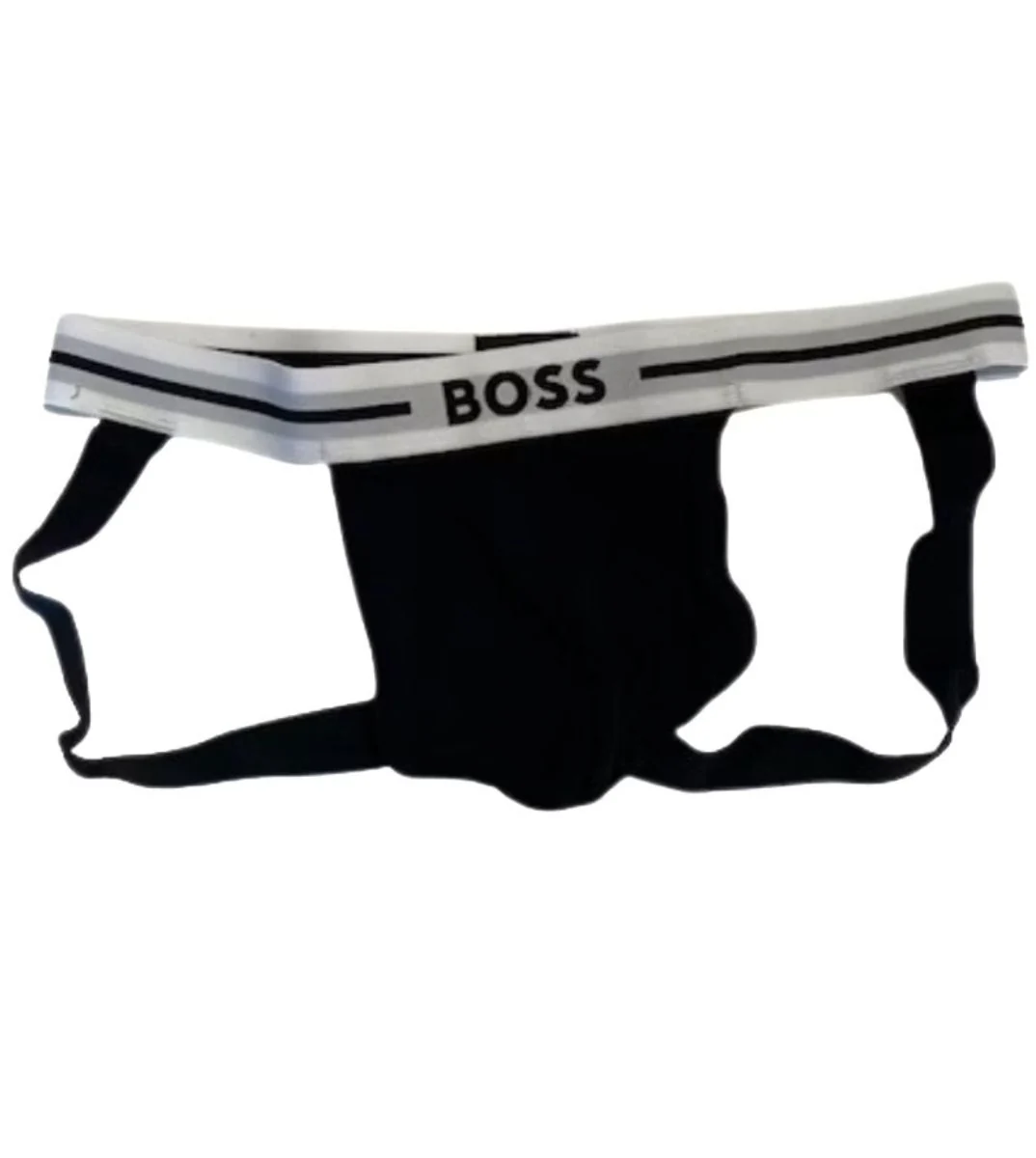 3-Pack Power Contrast Waistband Jockstraps, Black w/ khaki/white - Image 11