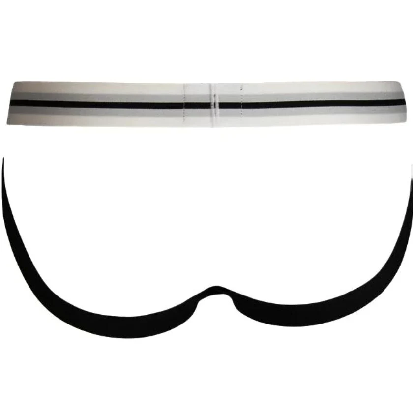 3-Pack Power Contrast Waistband Jockstraps, Black w/ khaki/white - Image 7