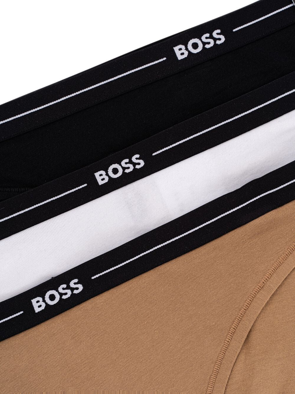 3-Pack Power Logo Briefs, Black/White/Beige - Image 4