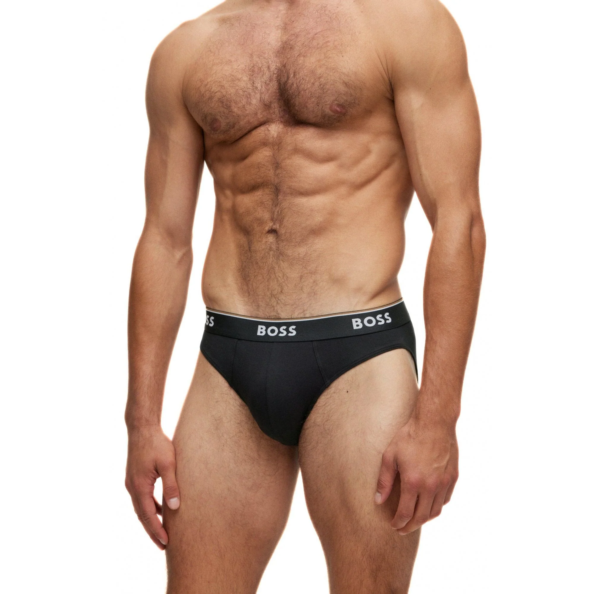 3-Pack Power Logo Briefs, Black/White/Grey - Image 5