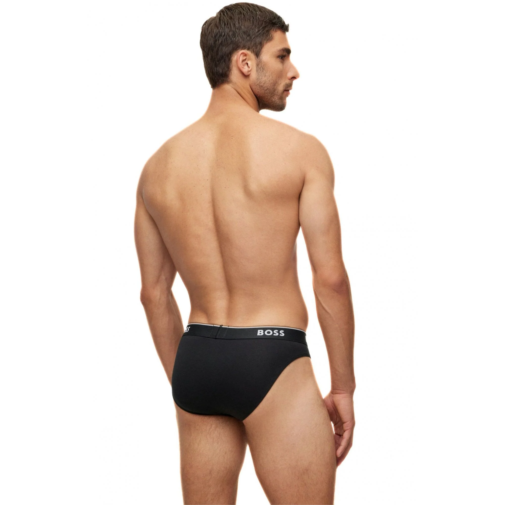 3-Pack Power Logo Briefs, Black/White/Grey - Image 7