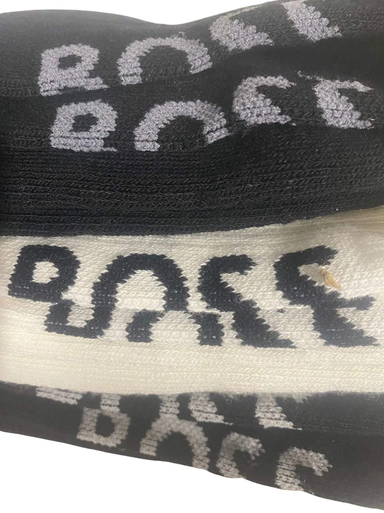 3-Pack Ribbed Bamboo Sports Socks, Black/white - Image 3