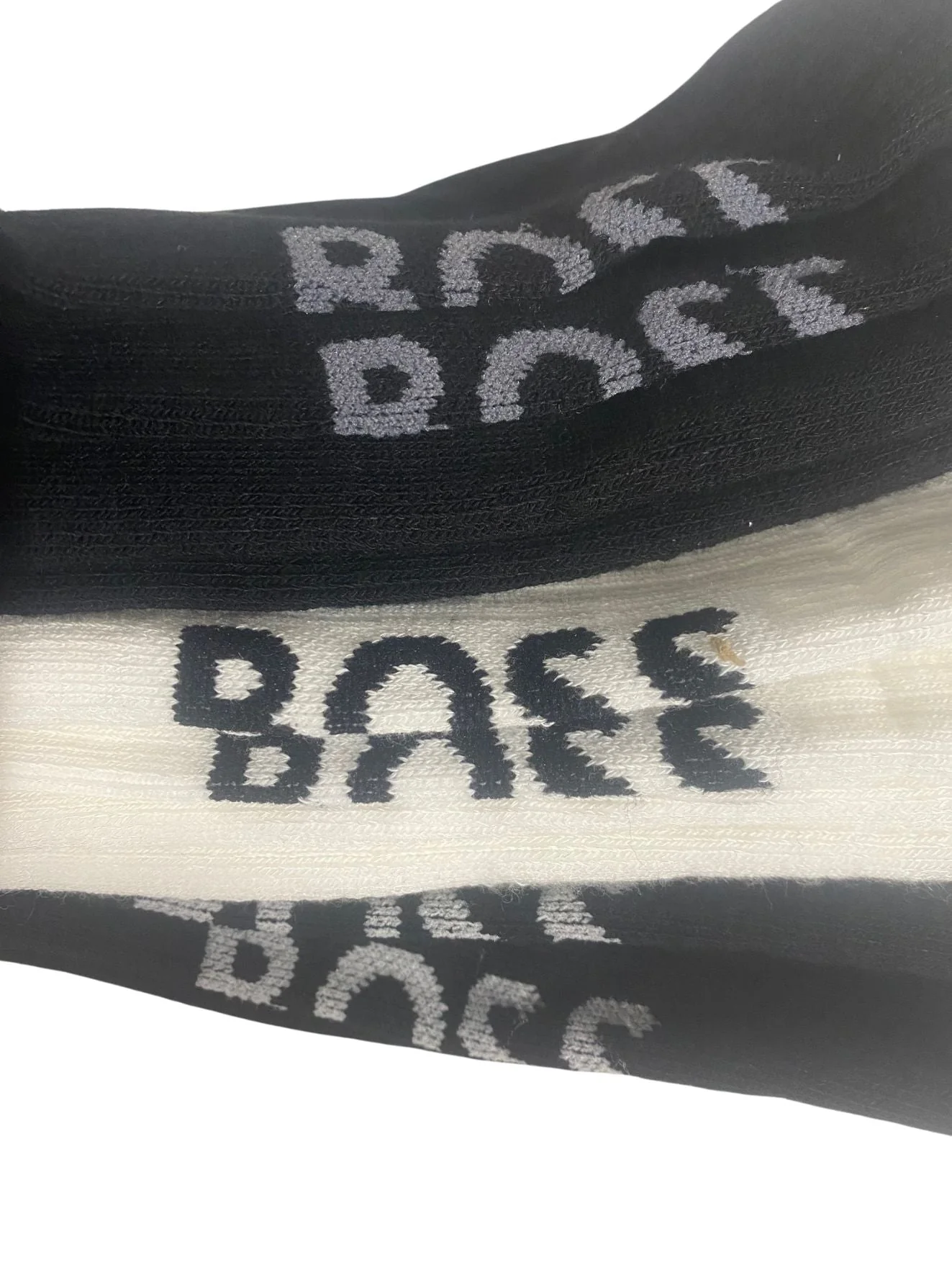 3-Pack Ribbed Bamboo Sports Socks, Black/white - Image 4