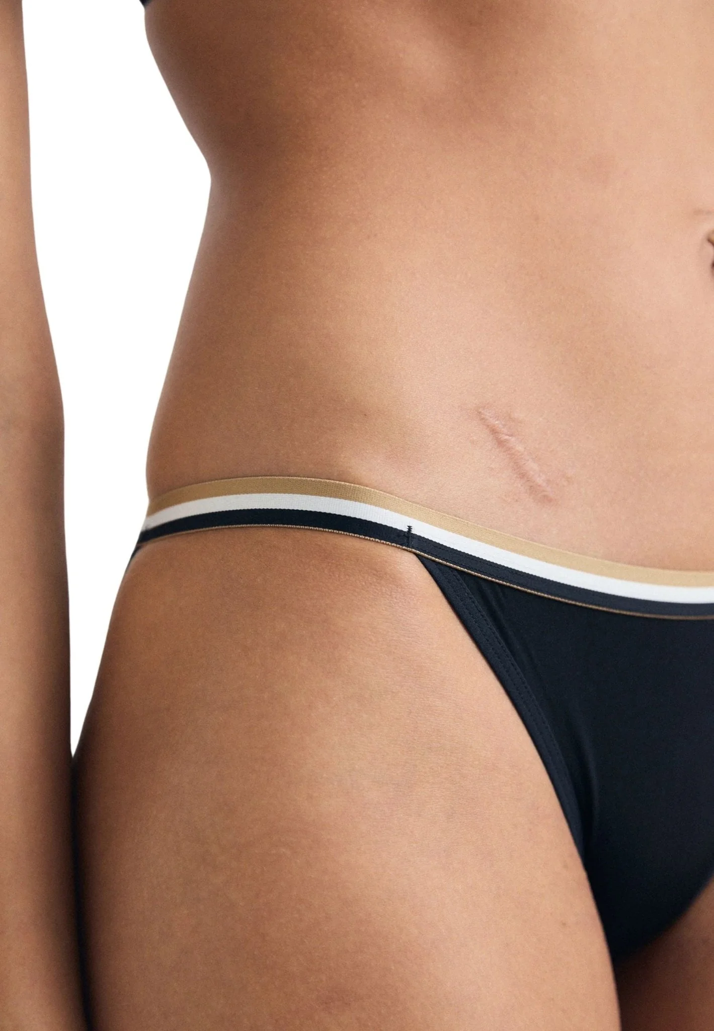 3-Pack Stripe Lace Briefs, Black - Image 4