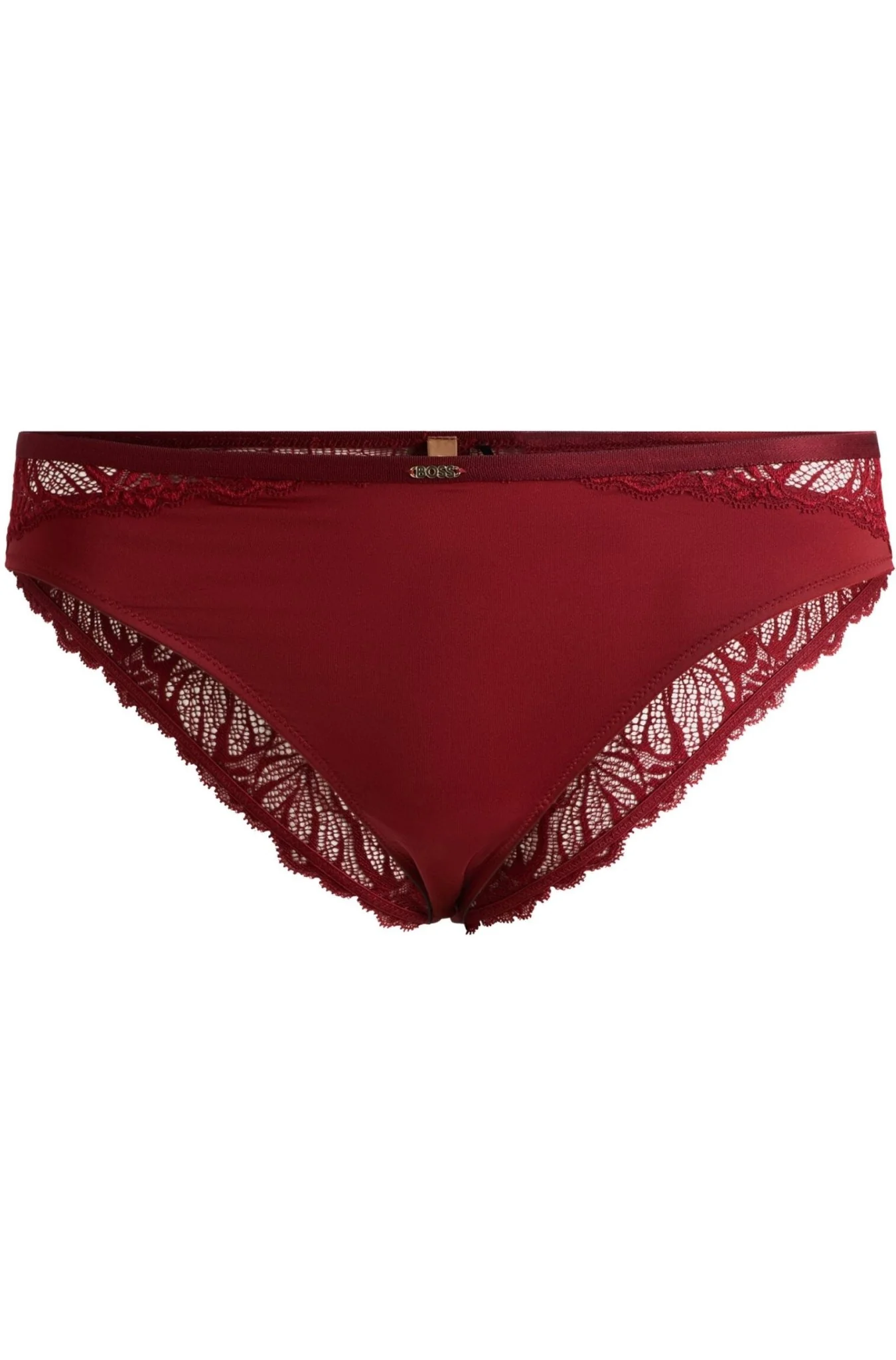 Bianca Lace Brief, Burgundy Red