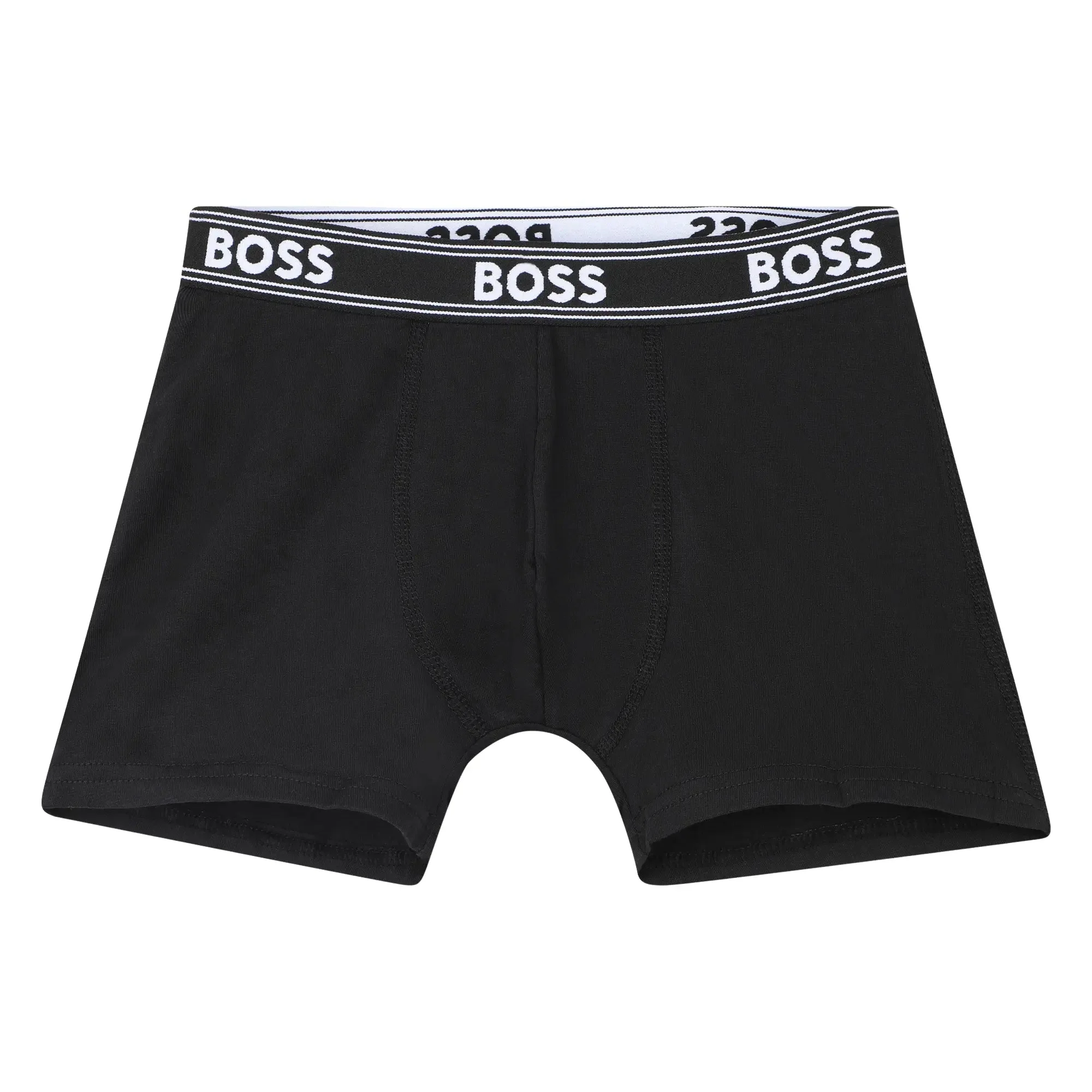 Boys 5-Pack Power Logo Boxer Trunks, Black/Grey - Image 3