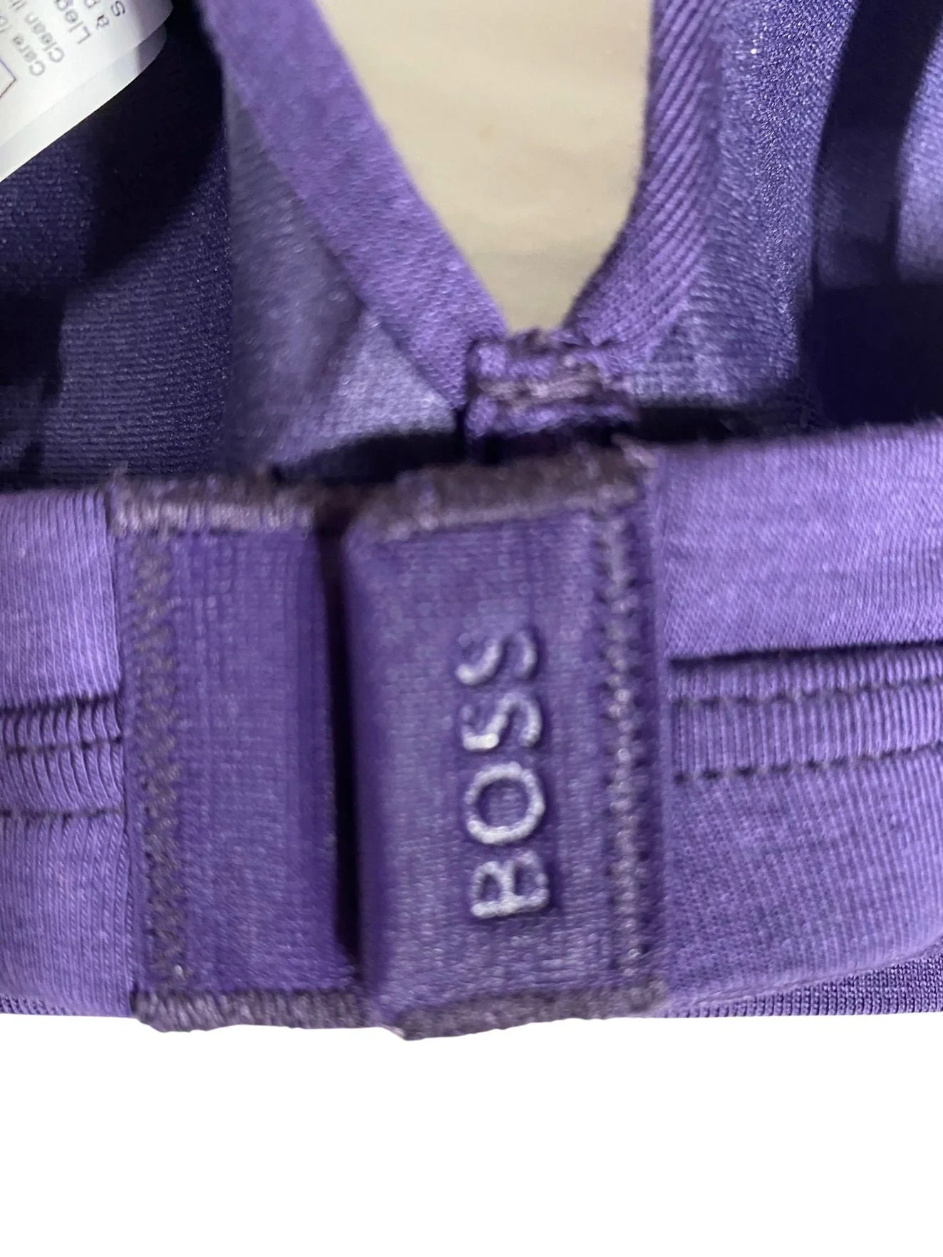 CI Logo Padded Triangle Bra, Dark Purple - Image 5