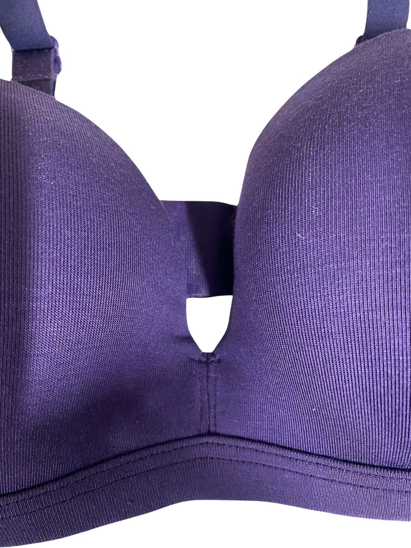CI Logo Padded Triangle Bra, Dark Purple - Image 6