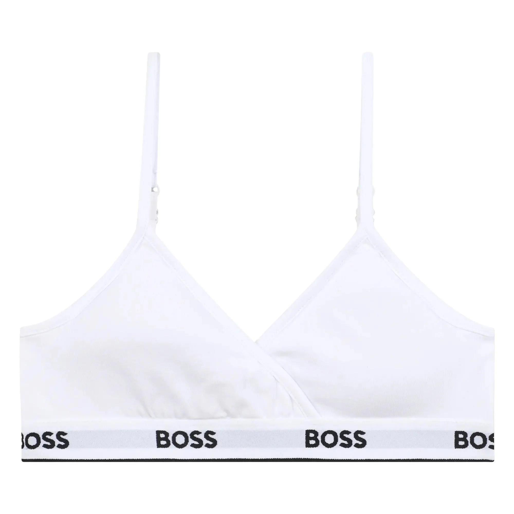 Girls 2-Pack Classic Logo Bralettes, Black/White - Image 3