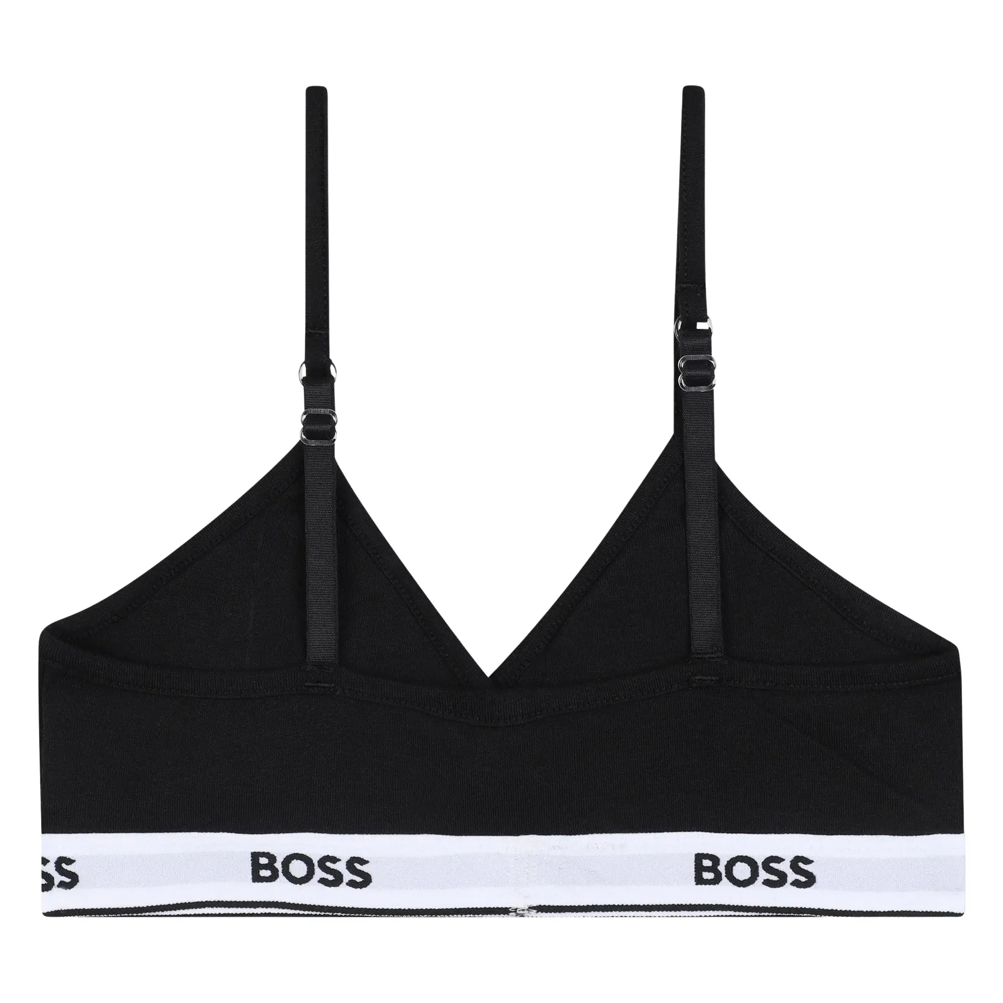 Girls 2-Pack Classic Logo Bralettes, Black/White - Image 6