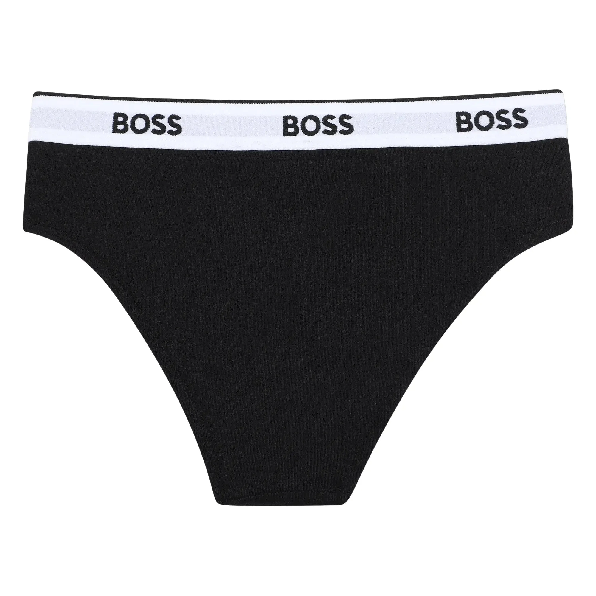 Girls 2-Pack Classic Logo Briefs, Black/White - Image 7