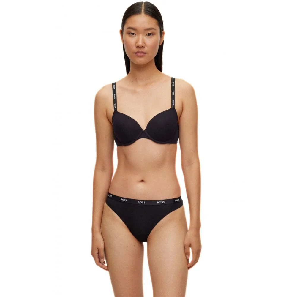 Logo Waistband Thong, Black - Image 3