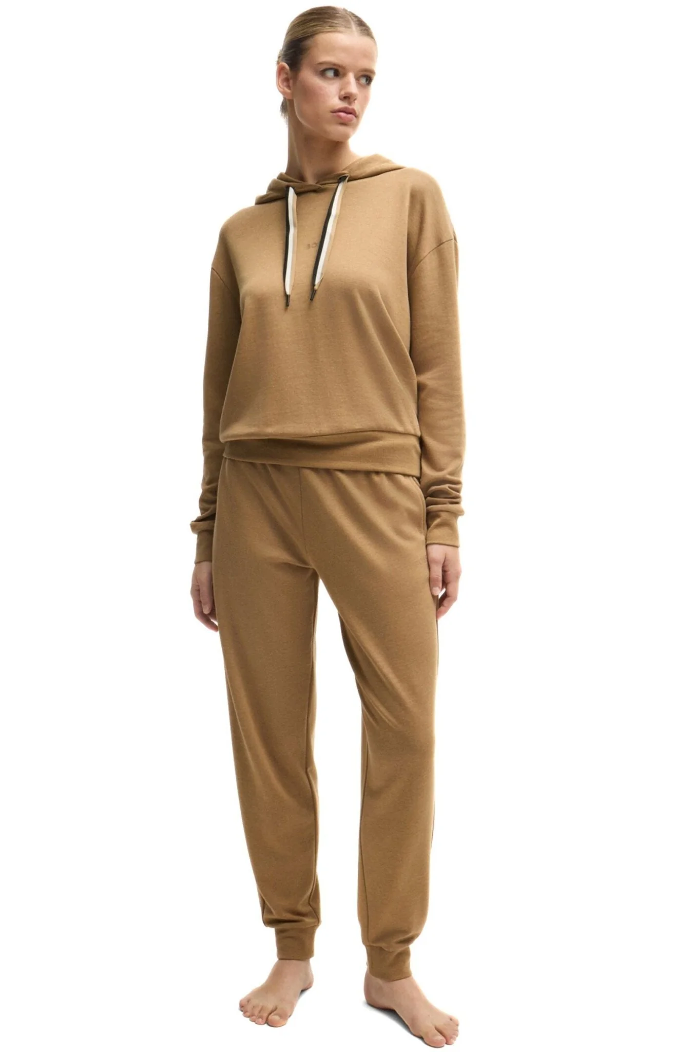 Luxe Logo Stripe Jogging Bottoms, Medium Beige - Image 5