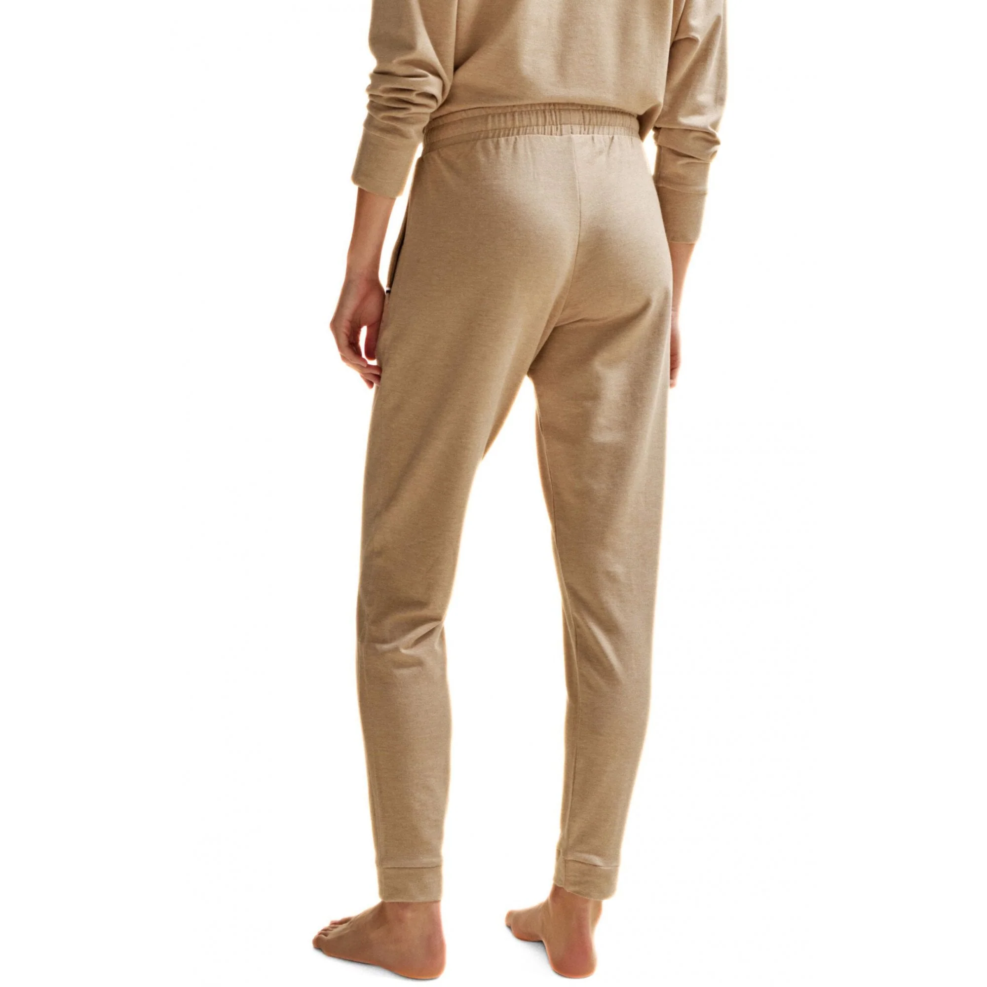 Luxe Modal Loungewear Jogging Bottoms, Medium Beige - Image 3