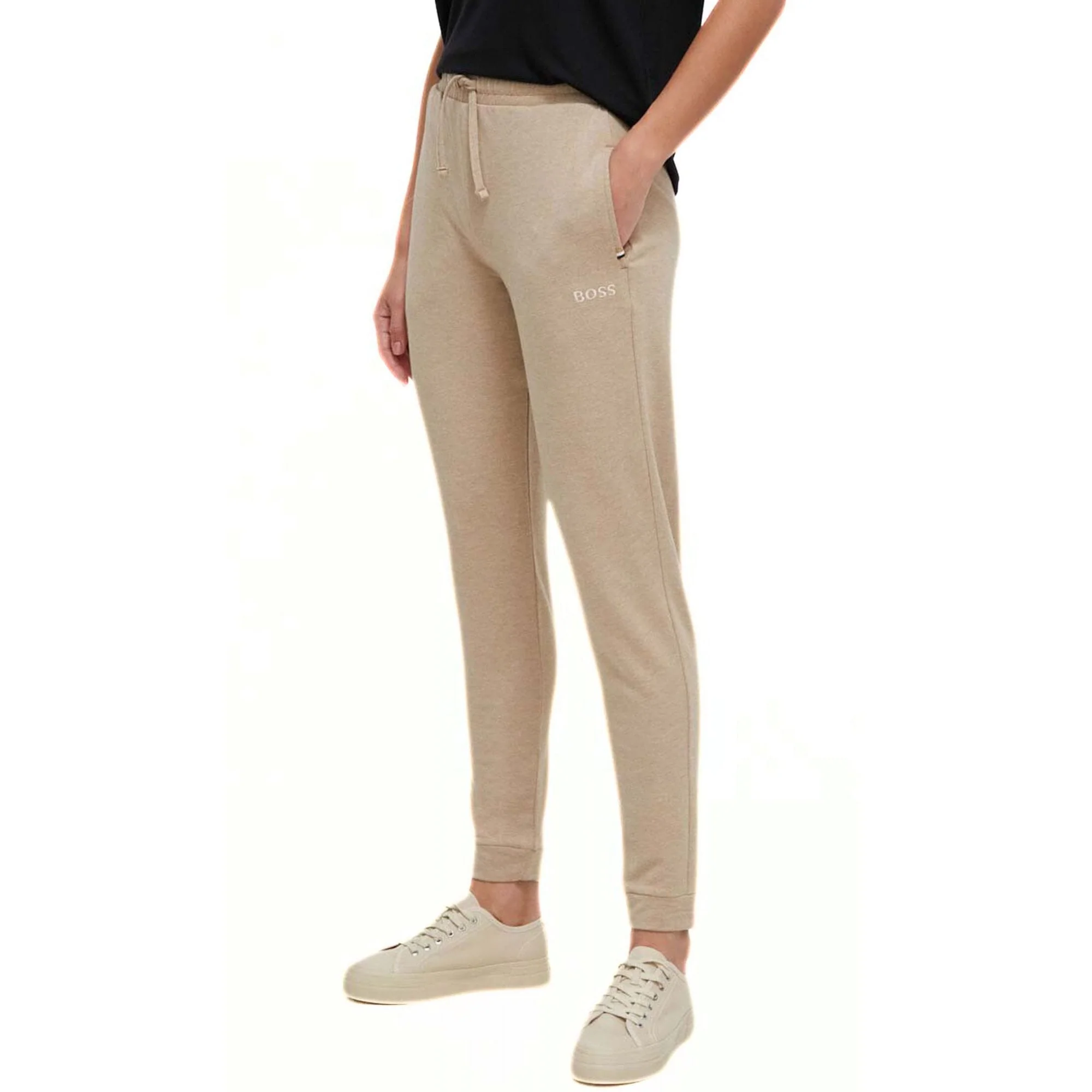 Luxe Modal Loungewear Jogging Bottoms, Medium Beige - Image 7