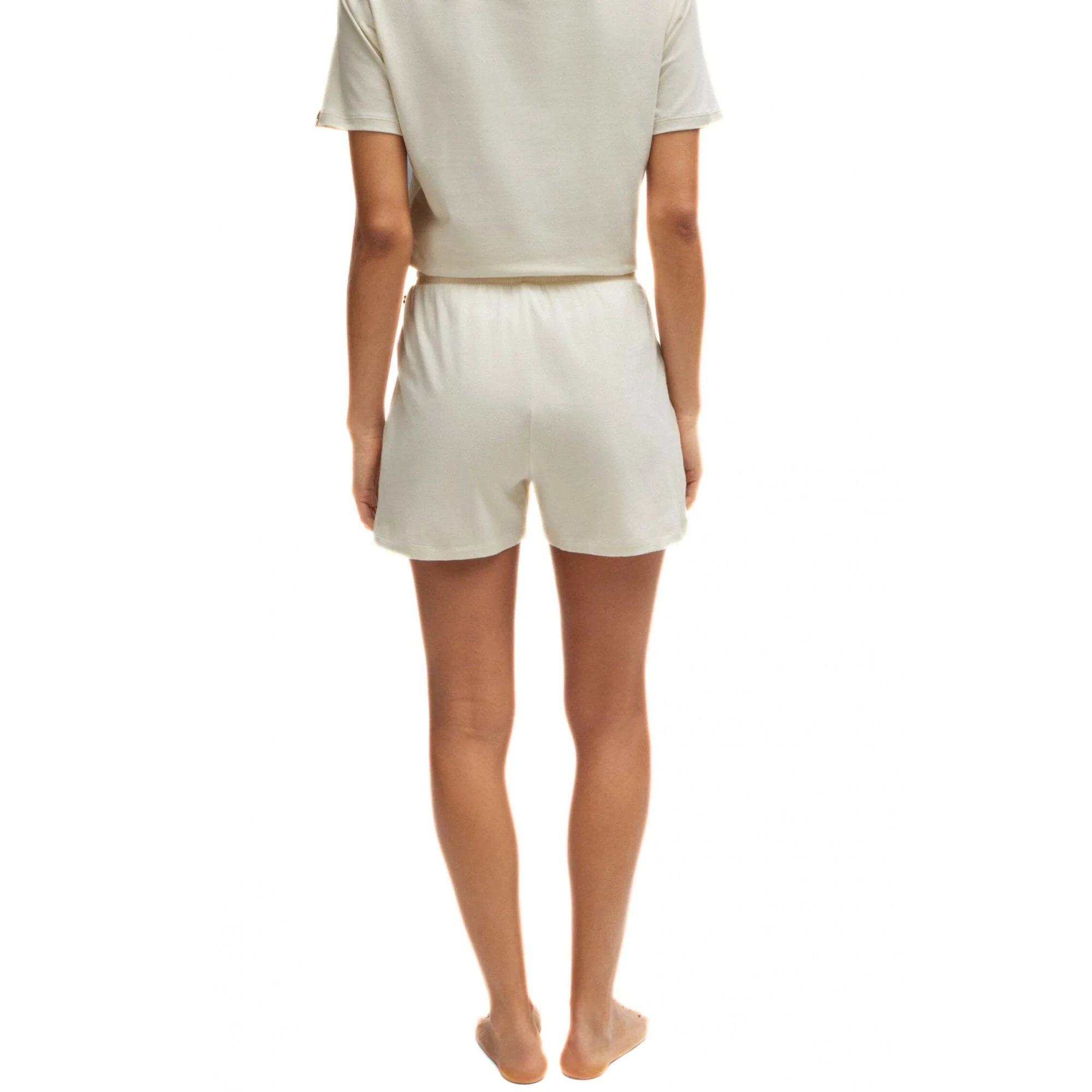 Luxe Modal Loungewear Shorts, Open White - Image 3