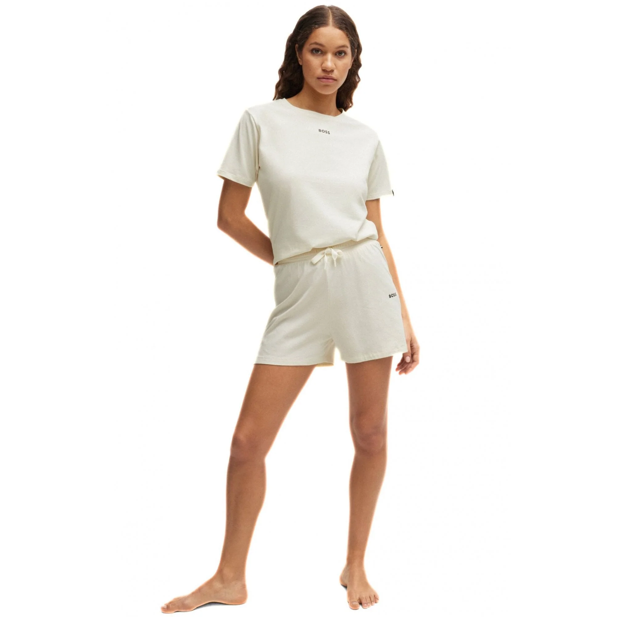 Luxe Modal Loungewear Shorts, Open White - Image 5