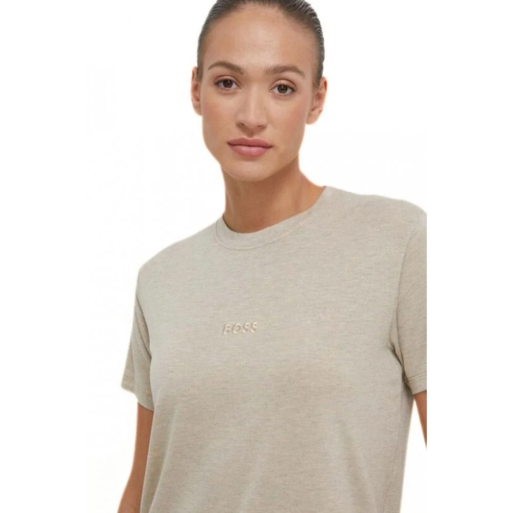 Luxe Modal Loungewear T-Shirt, Medium Beige - Image 2