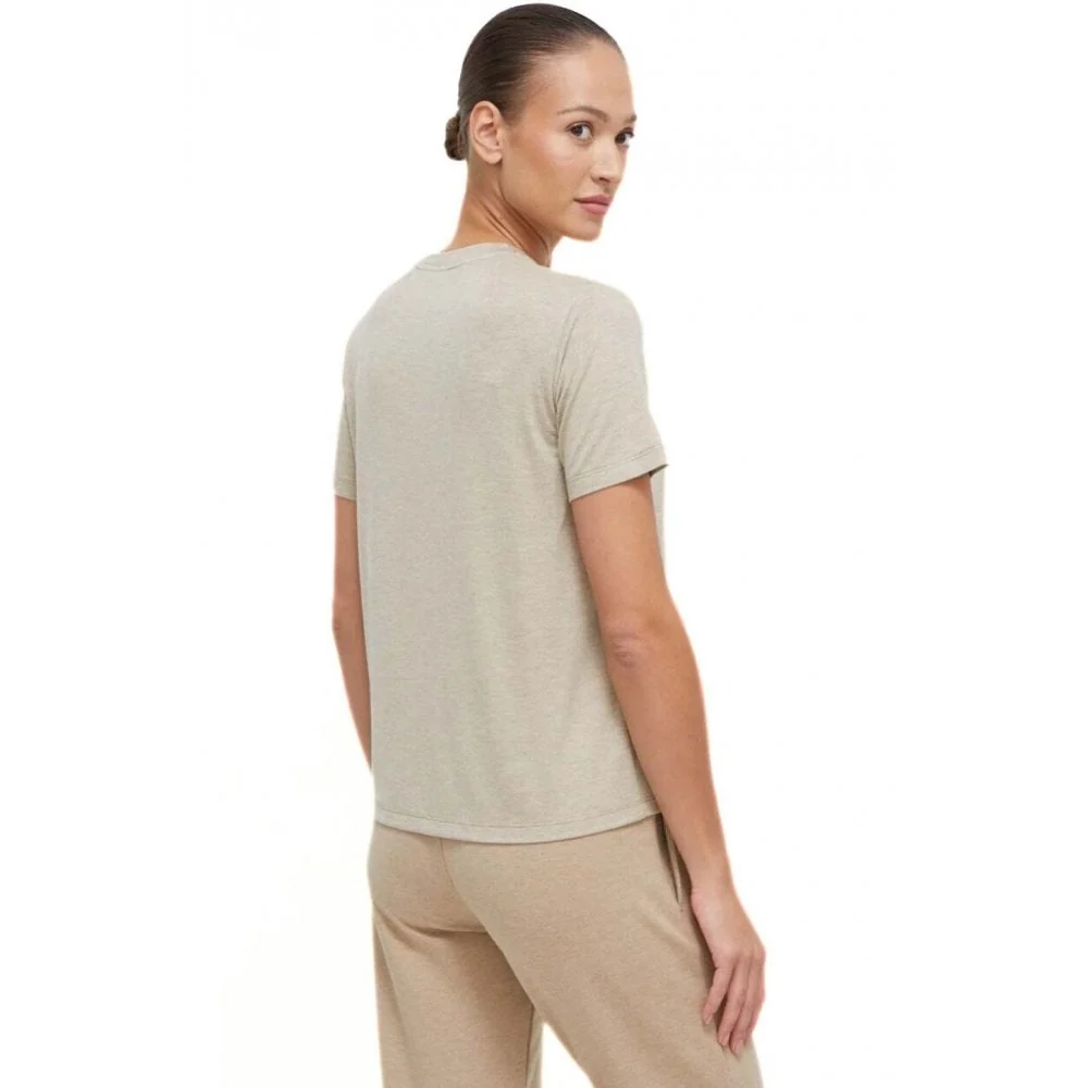 Luxe Modal Loungewear T-Shirt, Medium Beige - Image 5