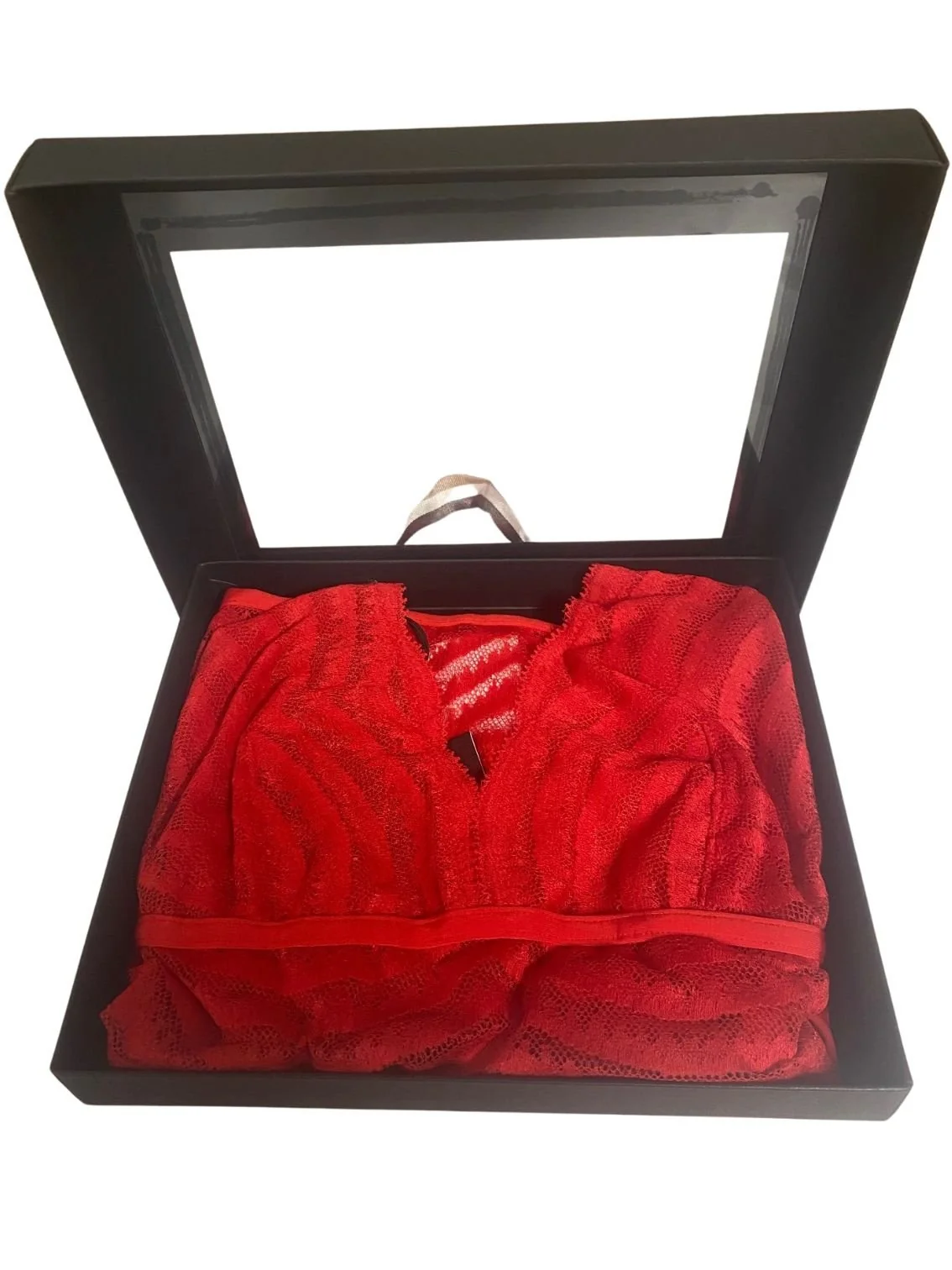 Luxe Vest & Thong Gift Set, Red - Image 3